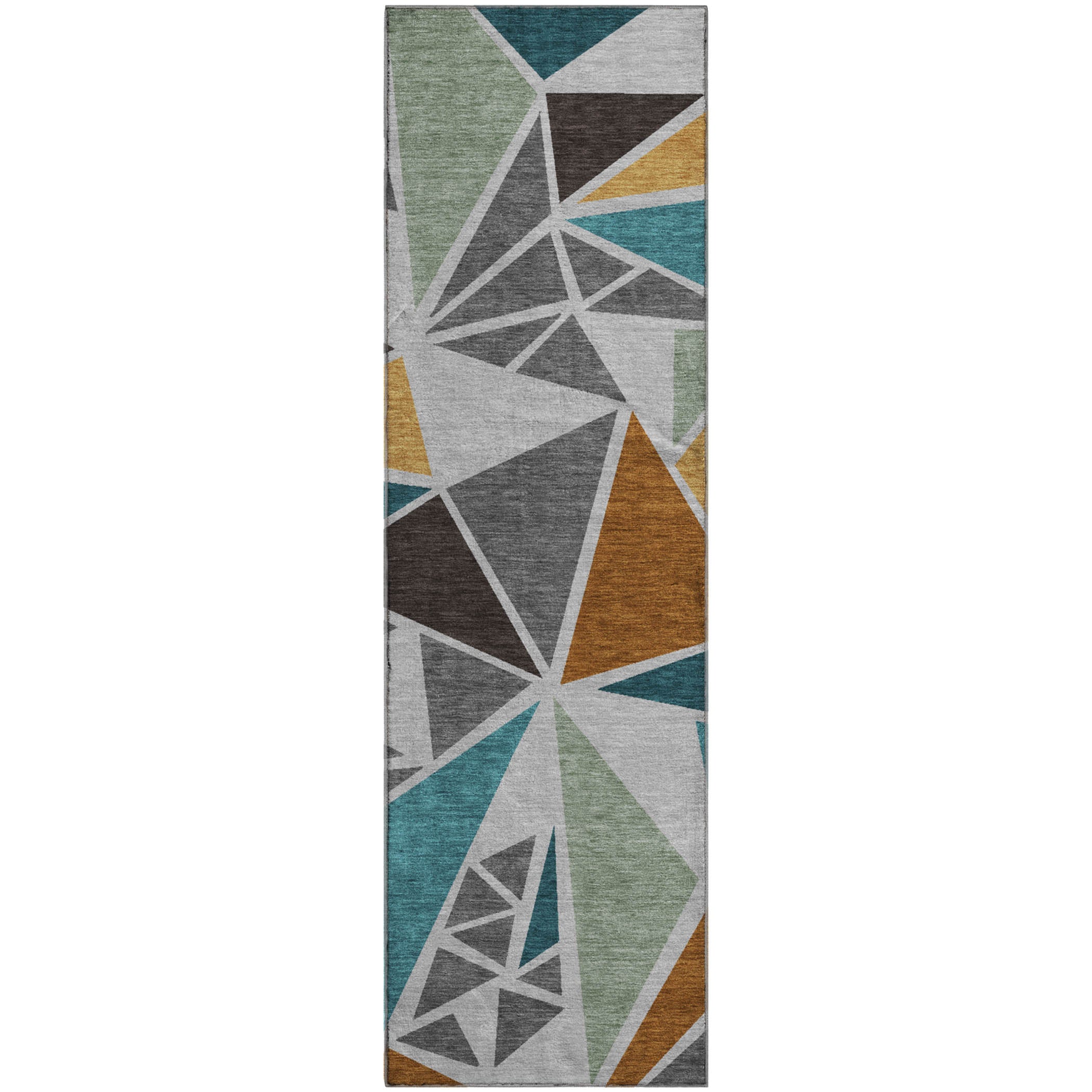 Valletta Machine Washable Transitional Gray Rug 2'3" x 7'6" #shape_Runner