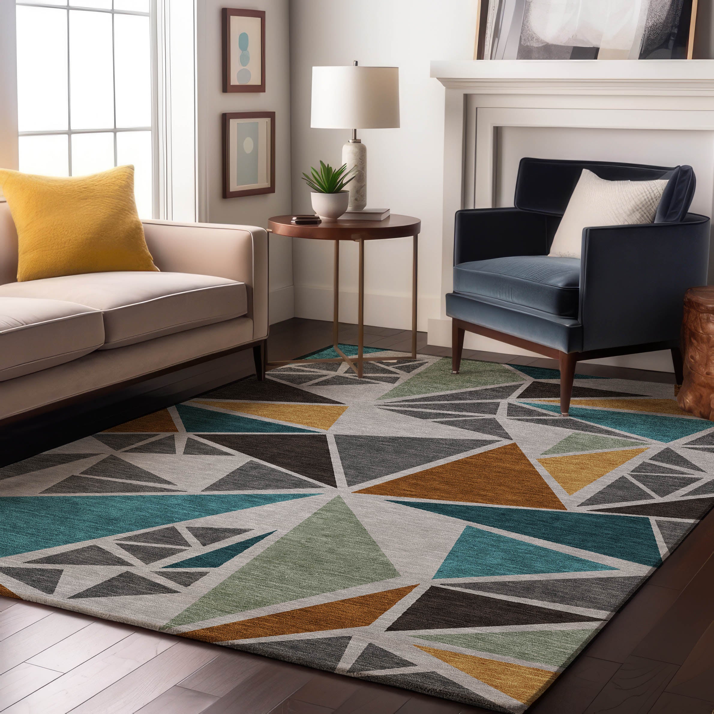 Valletta Machine Washable Transitional Gray Rug 2'6" x 3'10" #shape_Rectangle