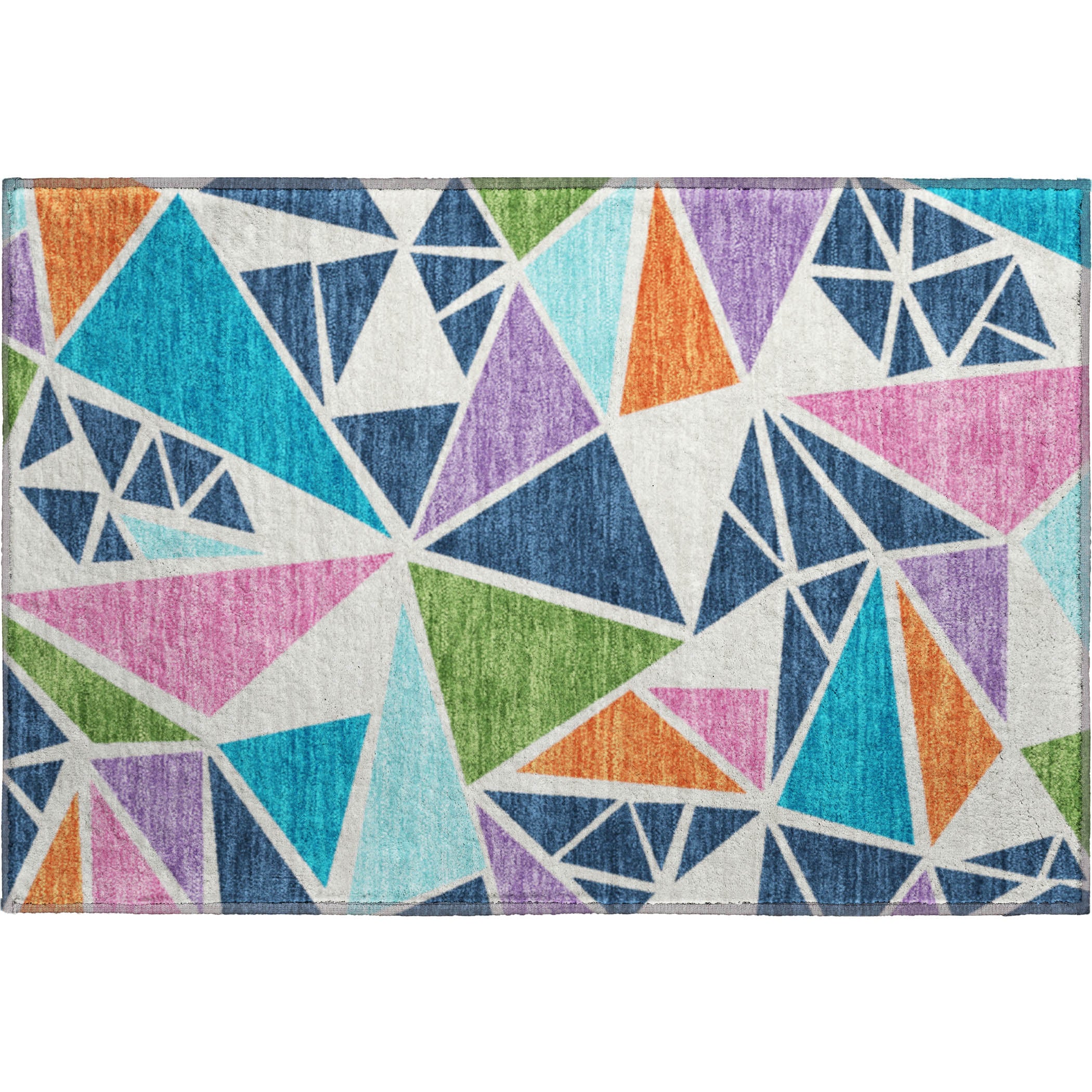 Valletta Machine Washable Transitional White Ivory Rug 1'8" x 2'6" #shape_Rectangle