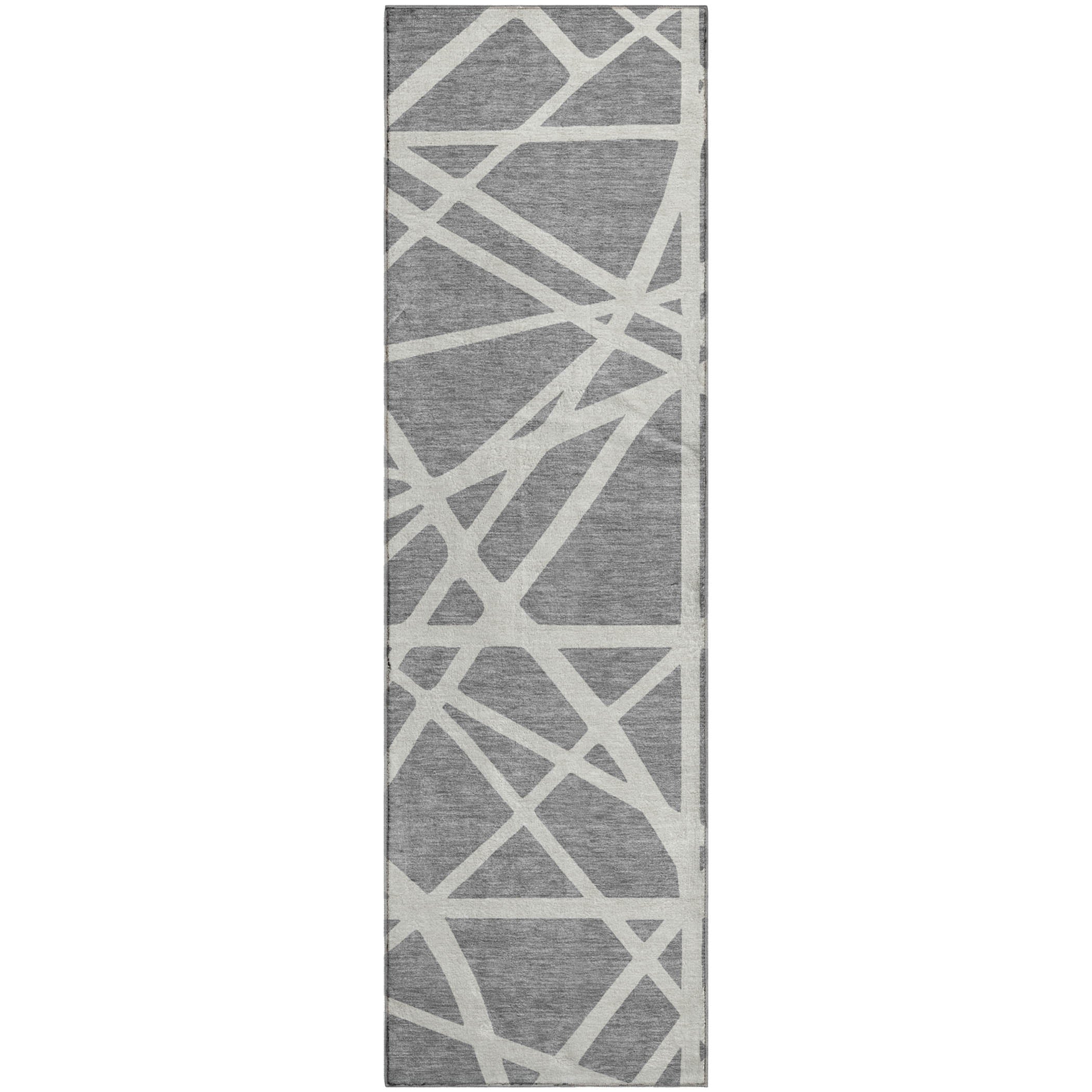 Bern Machine Washable Transitional Gray Rug 2'3" x 7'6" #shape_Runner