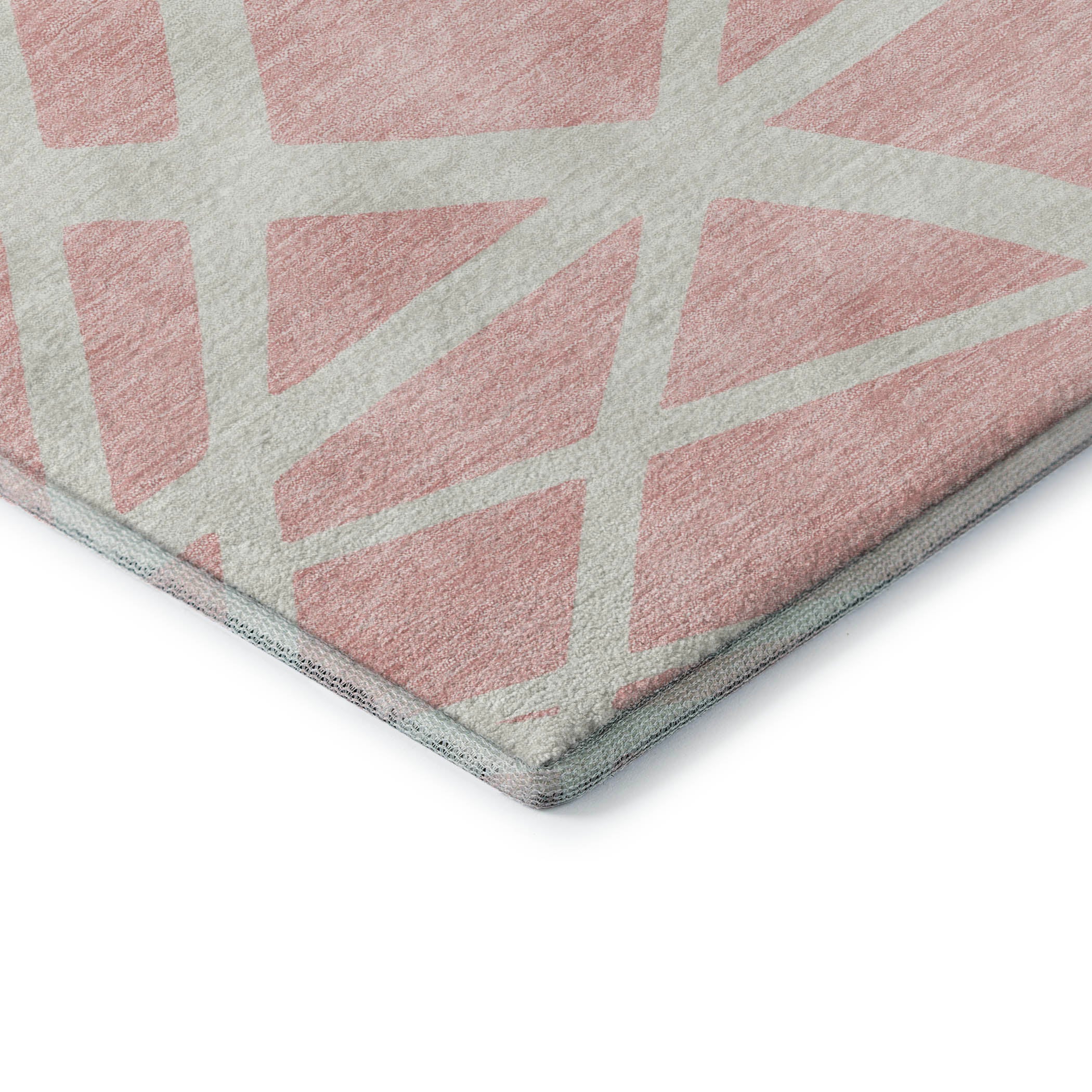 Bern Machine Washable Transitional Pink Rug 1'8" x 2'6" #shape_Rectangle