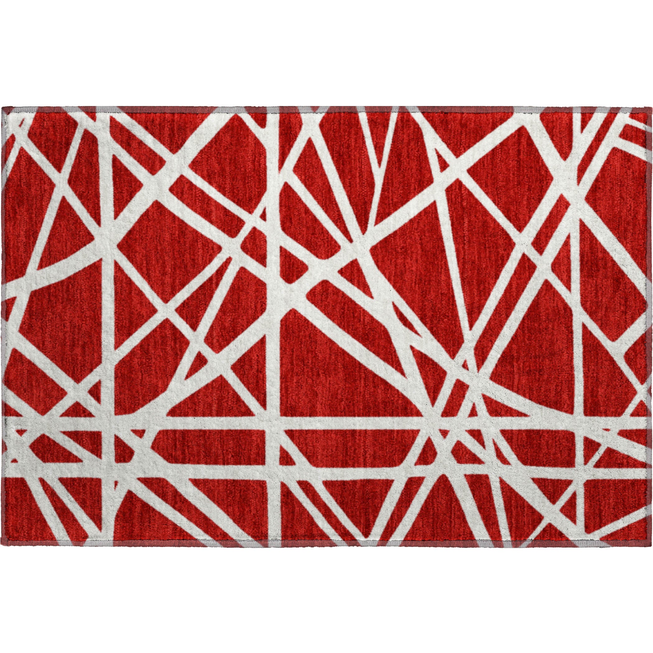 Bern Machine Washable Transitional Red Rug 1'8" x 2'6" #shape_Rectangle