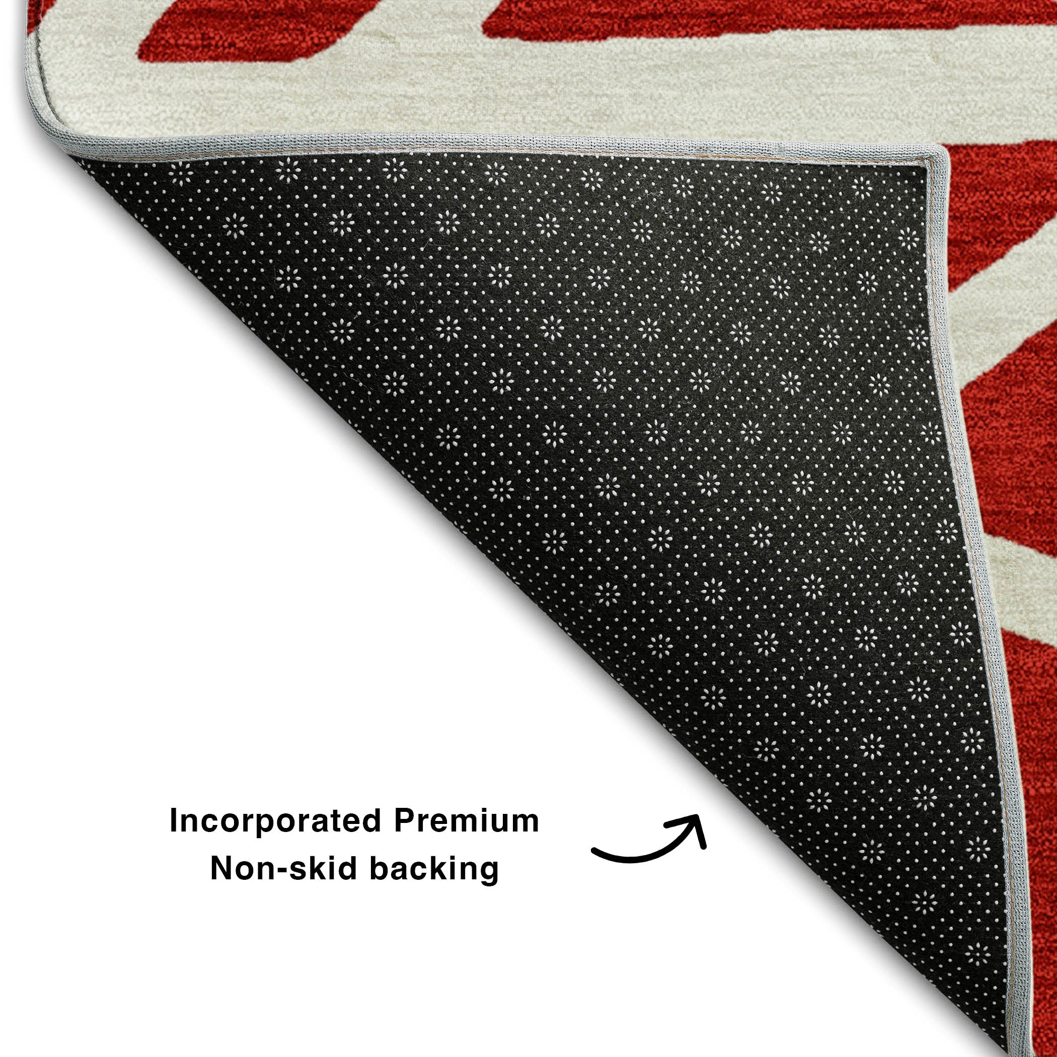 Bern Machine Washable Transitional Red Rug 1'8" x 2'6" #shape_Rectangle