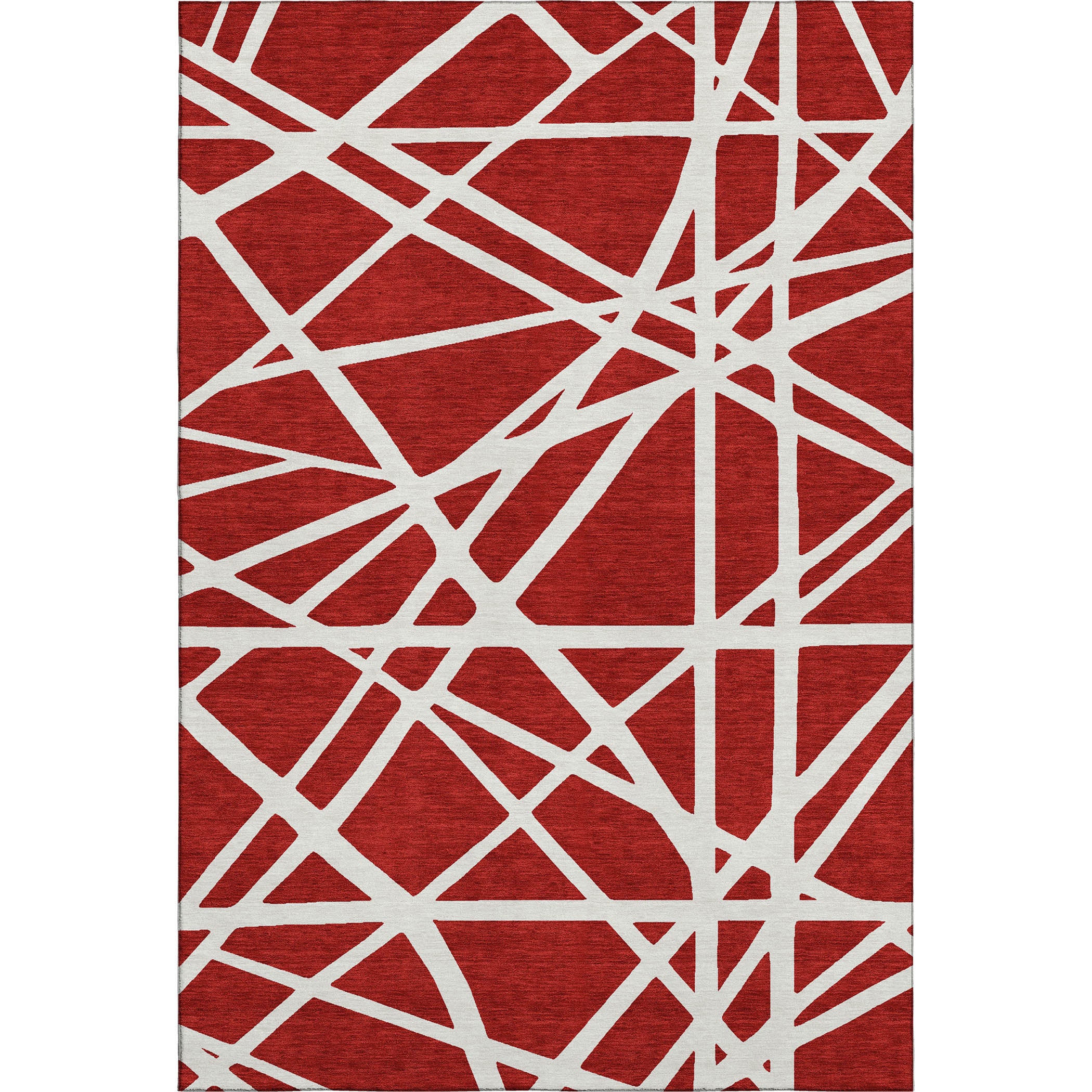 Bern Machine Washable Transitional Red Rug 2'6" x 3'10" #shape_Rectangle