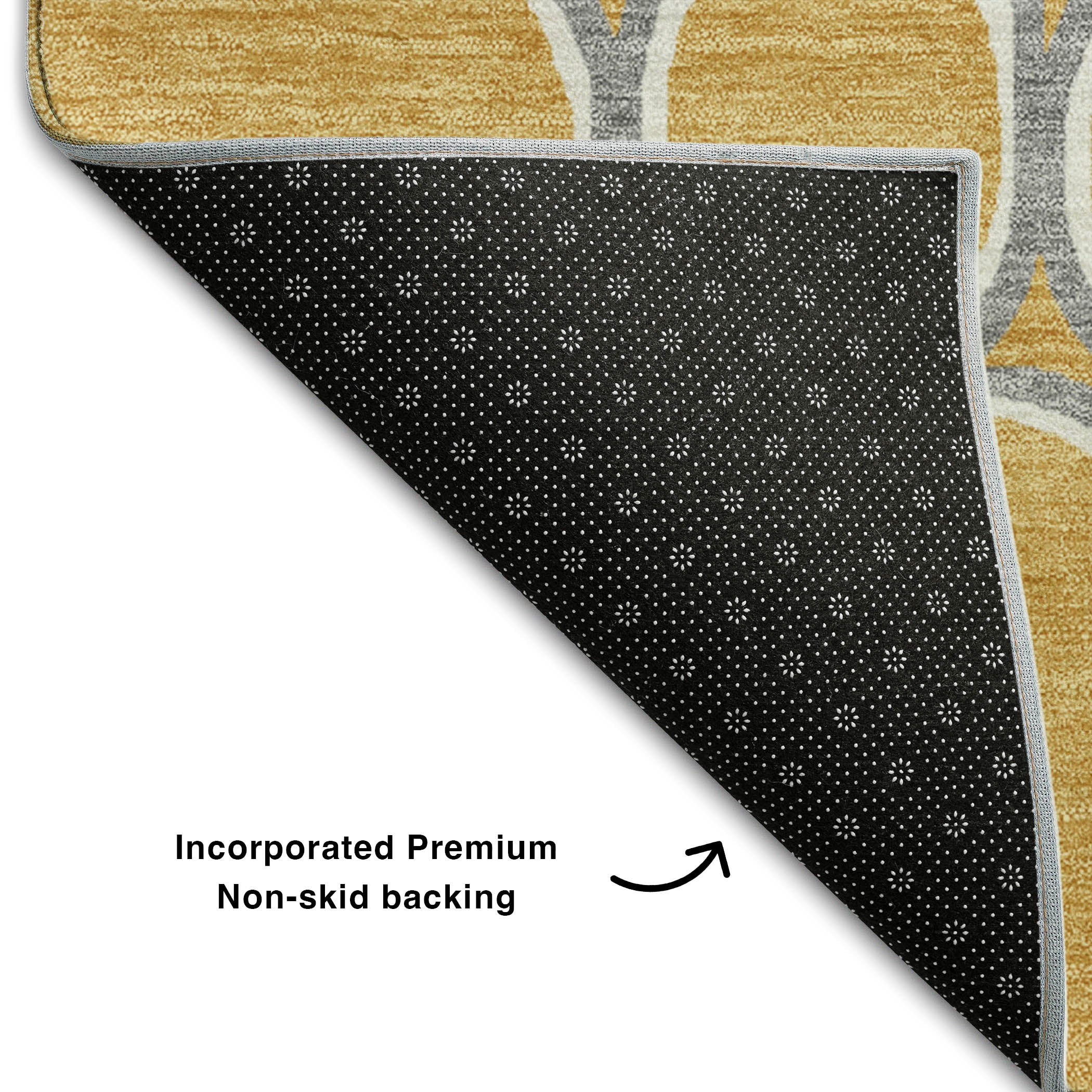 Oslo Machine Washable Transitional Gold Rug 1'8" x 2'6" #shape_Rectangle