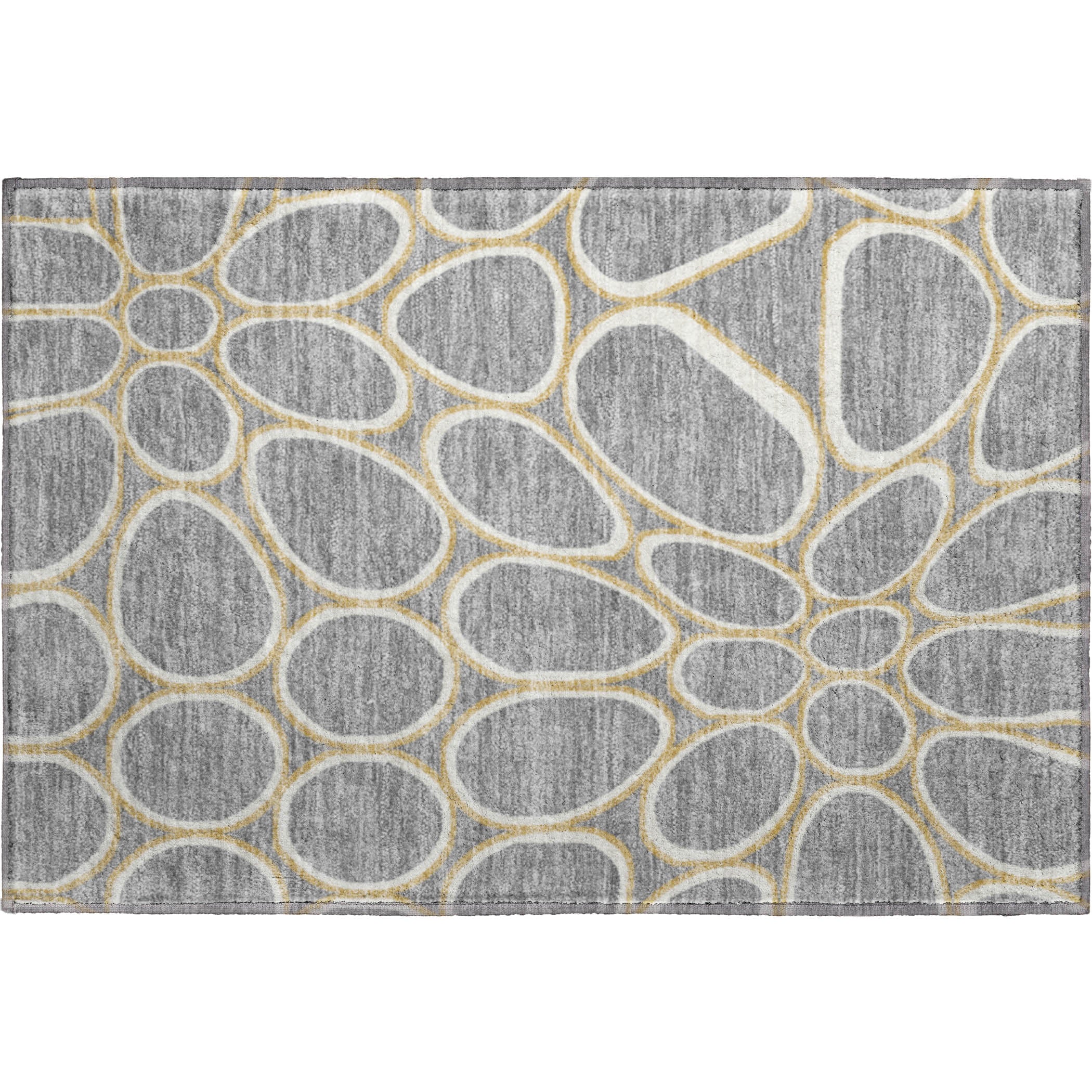Oslo Machine Washable Transitional Gray Rug 1'8" x 2'6" #shape_Rectangle