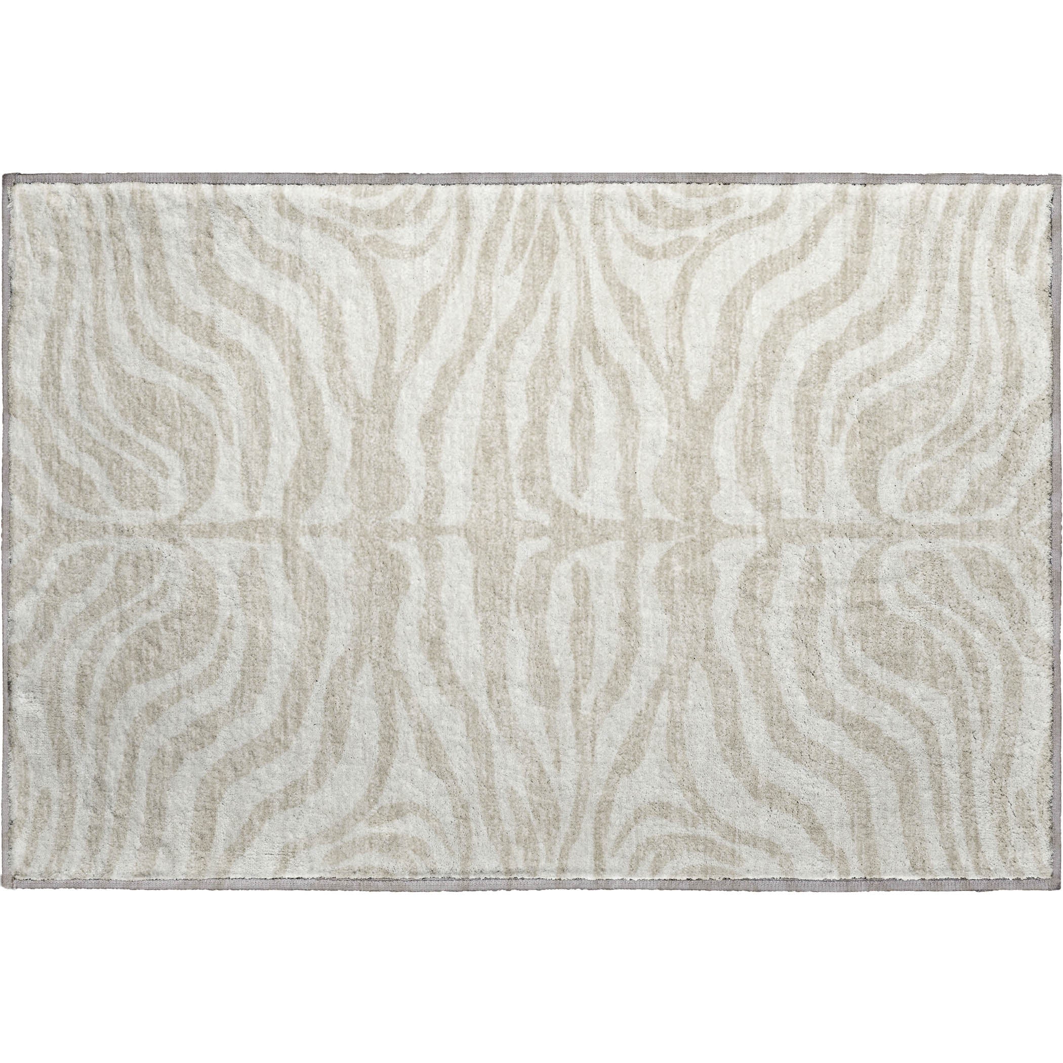 Dubrovnik Machine Washable Transitional Beige Brown Rug 1'8" x 2'6" #shape_Rectangle