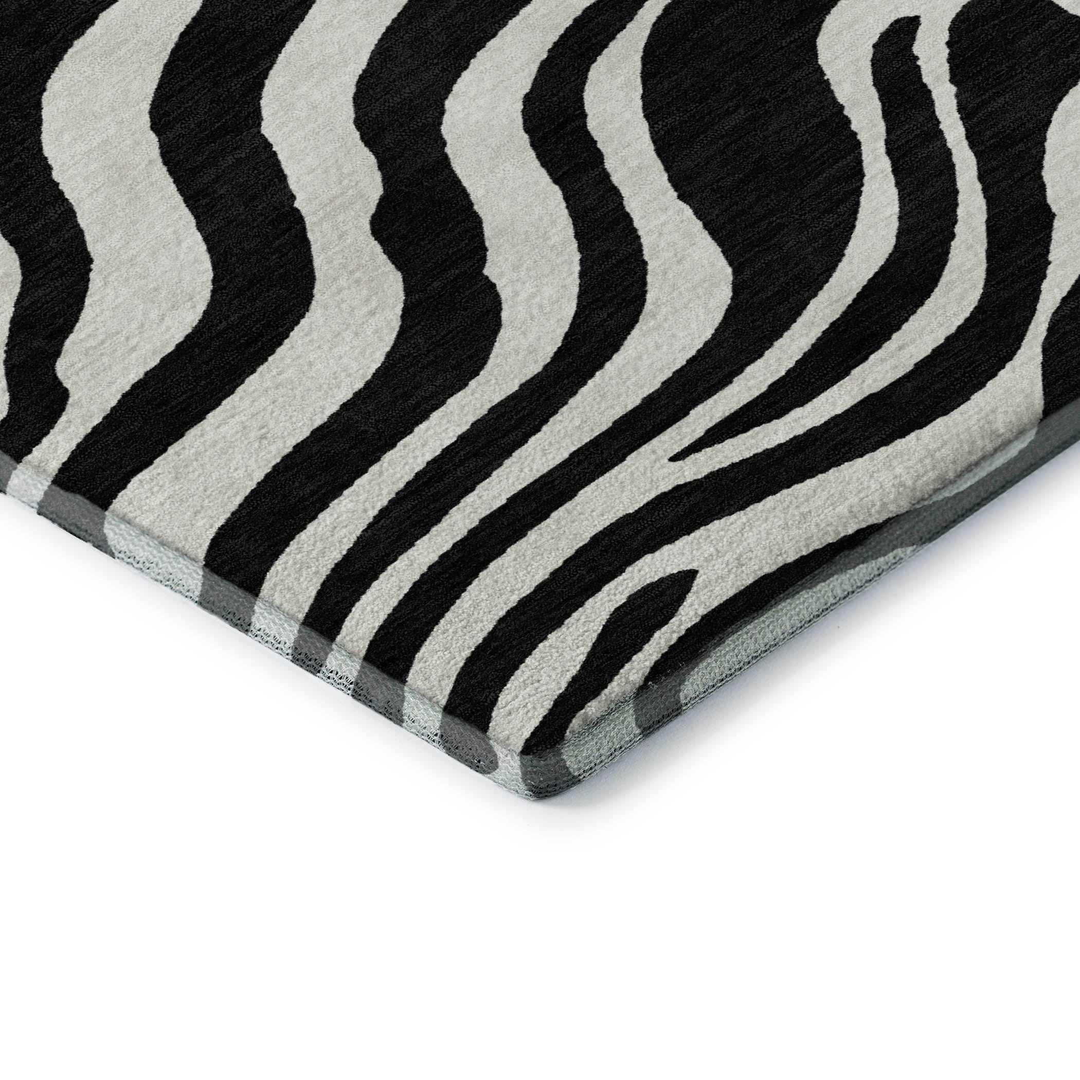 Dubrovnik Machine Washable Transitional Black Rug 1'8" x 2'6" #shape_Rectangle