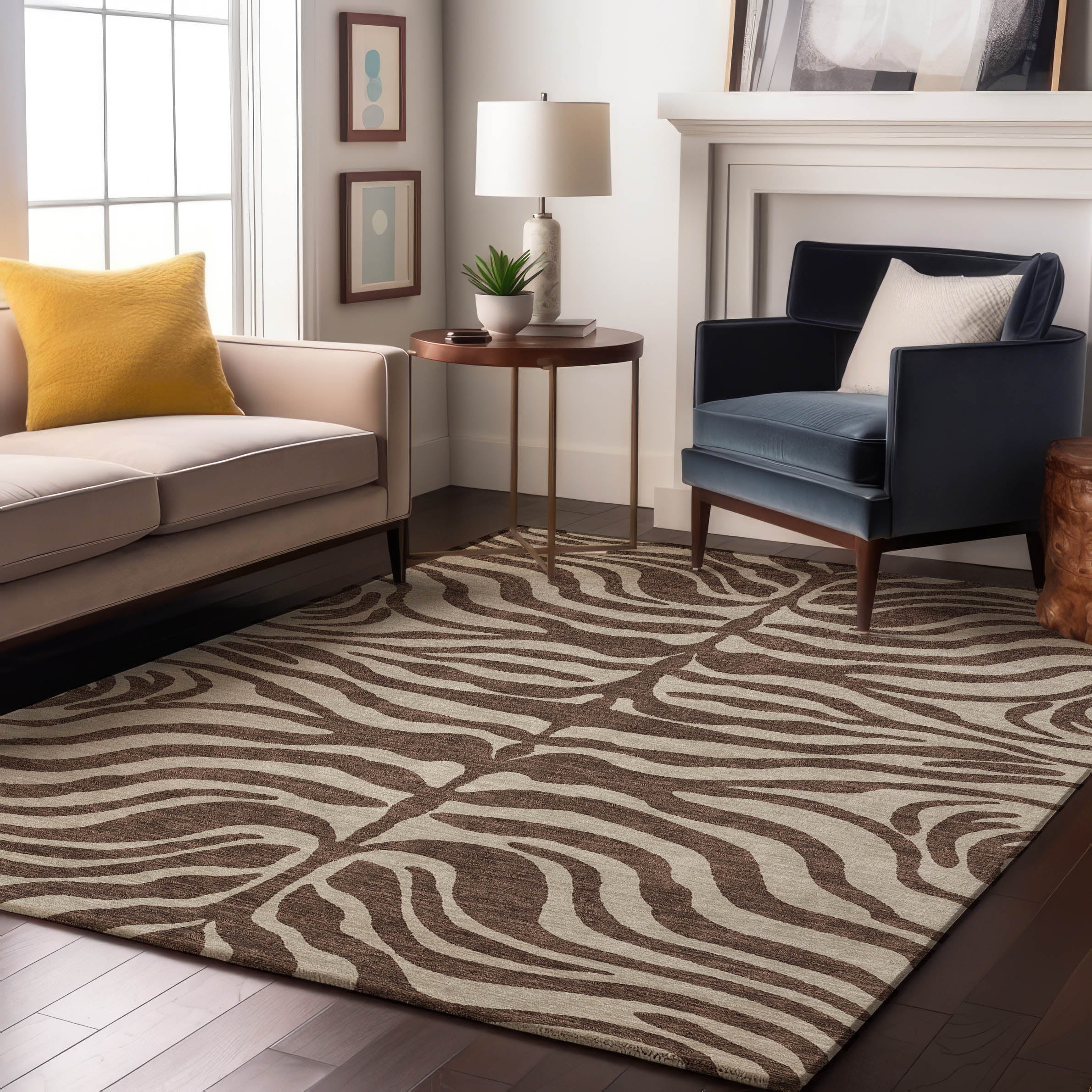 Dubrovnik Machine Washable Transitional Brown Rug 2'6" x 3'10" #shape_Rectangle