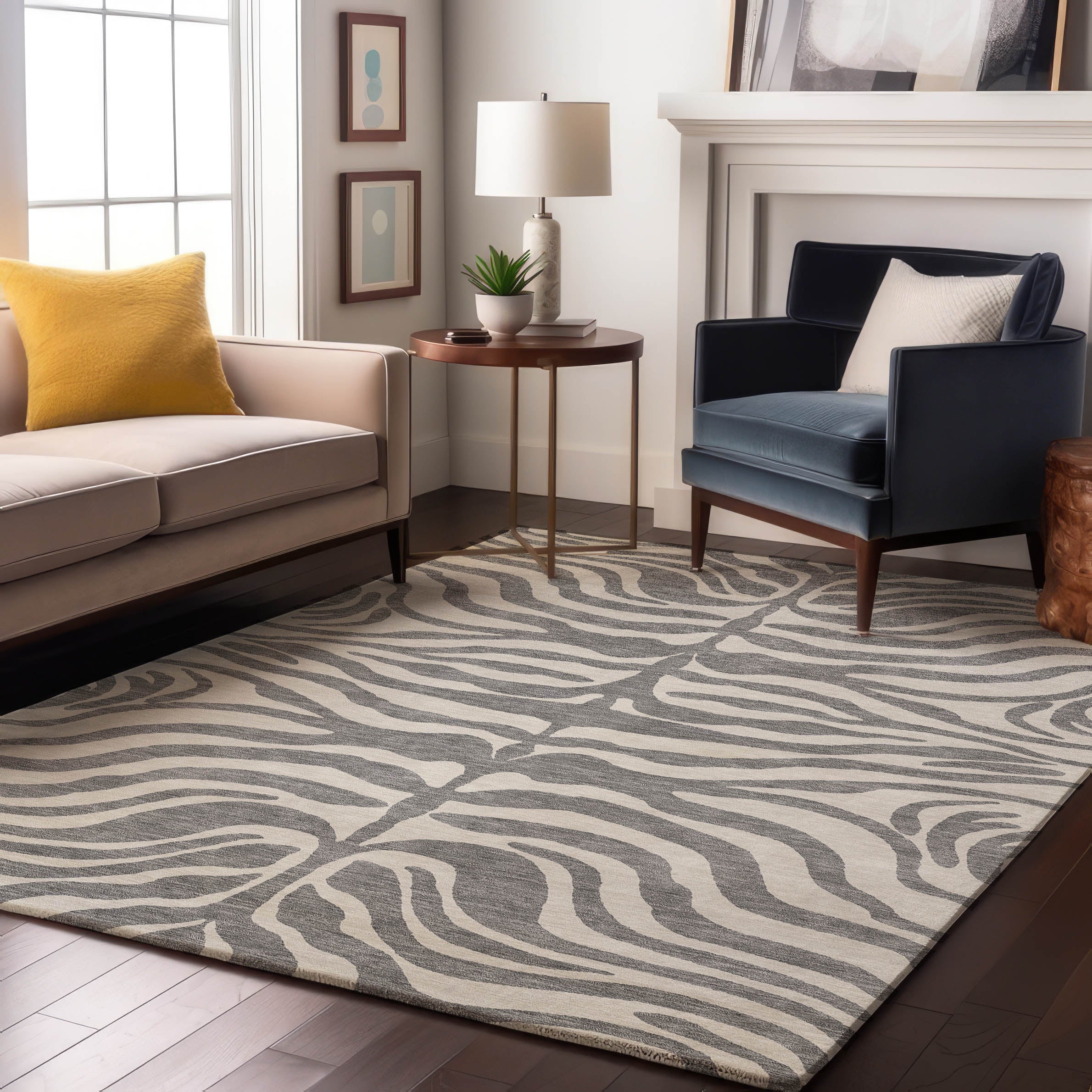Dubrovnik Machine Washable Transitional Gray Rug 2'6" x 3'10" #shape_Rectangle