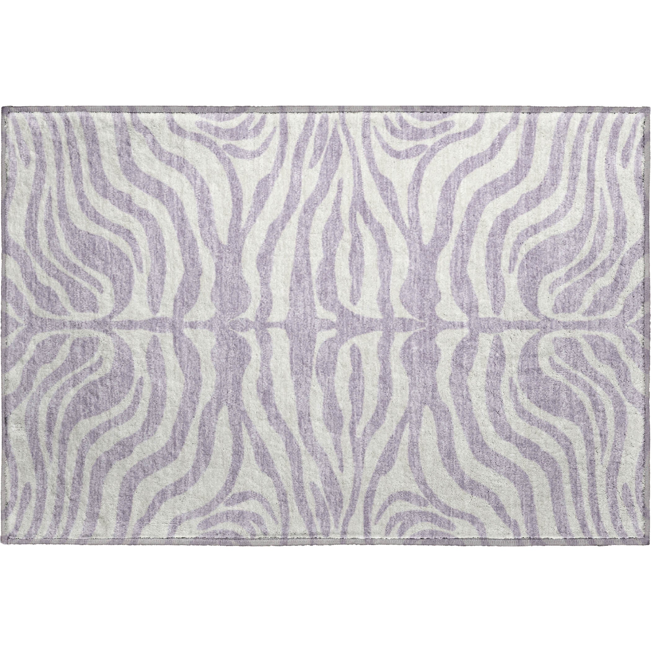 Dubrovnik Machine Washable Transitional Lavender Purple Rug 1'8" x 2'6" #shape_Rectangle