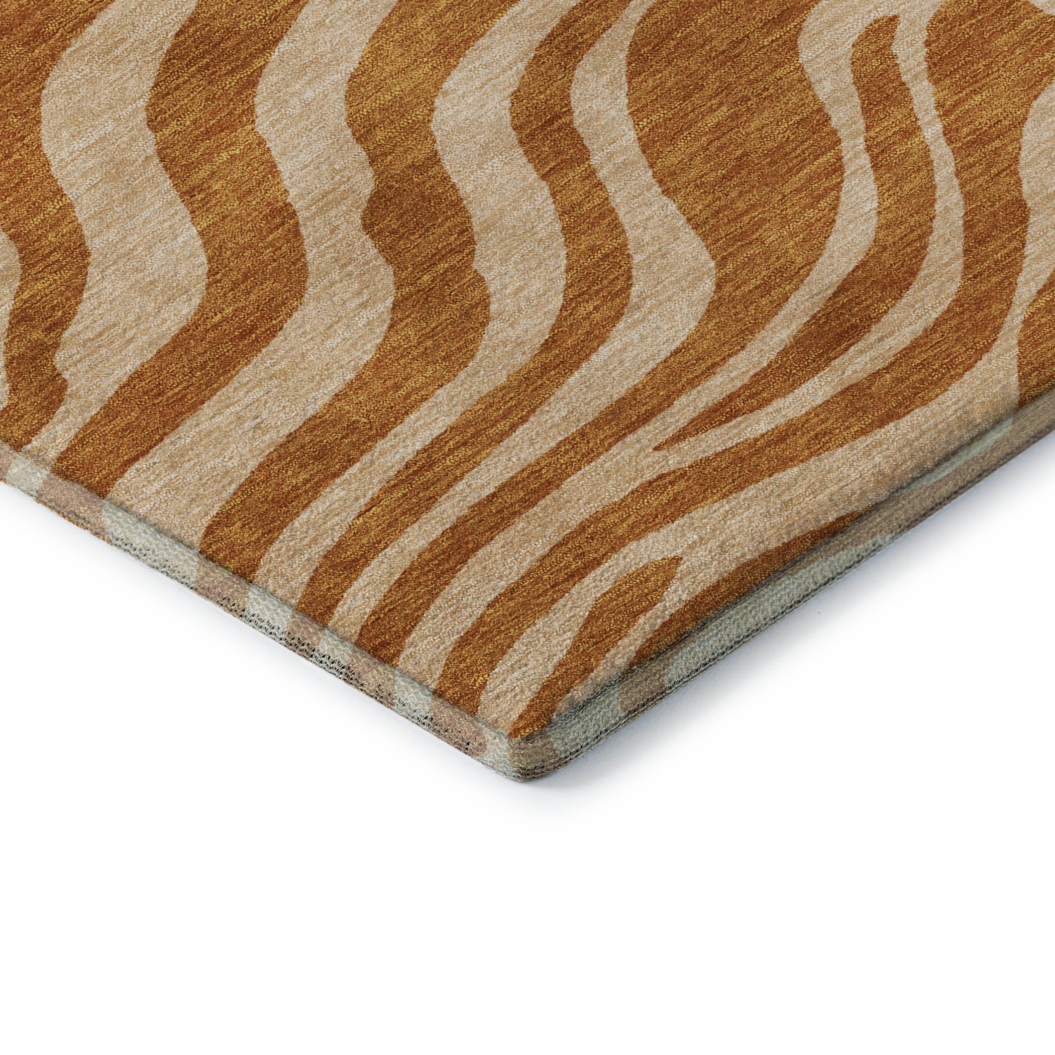 Dubrovnik Machine Washable Transitional Paprika Orange Rug 1'8" x 2'6" #shape_Rectangle