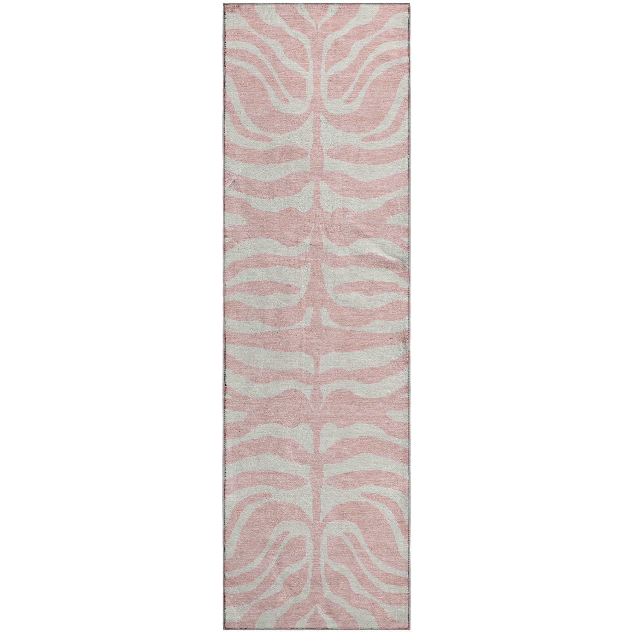 Dubrovnik Machine Washable Transitional Pink Rug 2'3" x 7'6" #shape_Runner