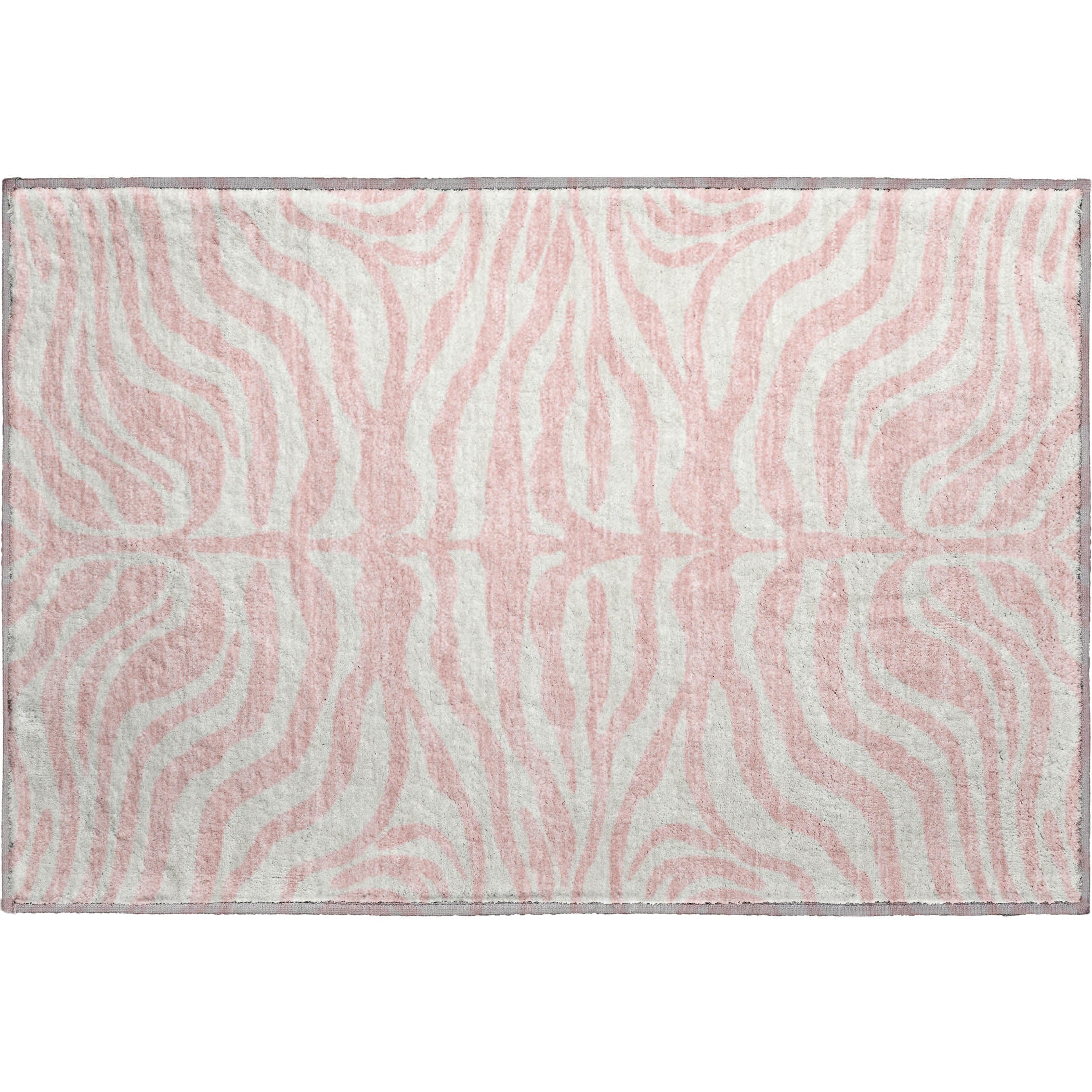 Dubrovnik Machine Washable Transitional Pink Rug 1'8" x 2'6" #shape_Rectangle
