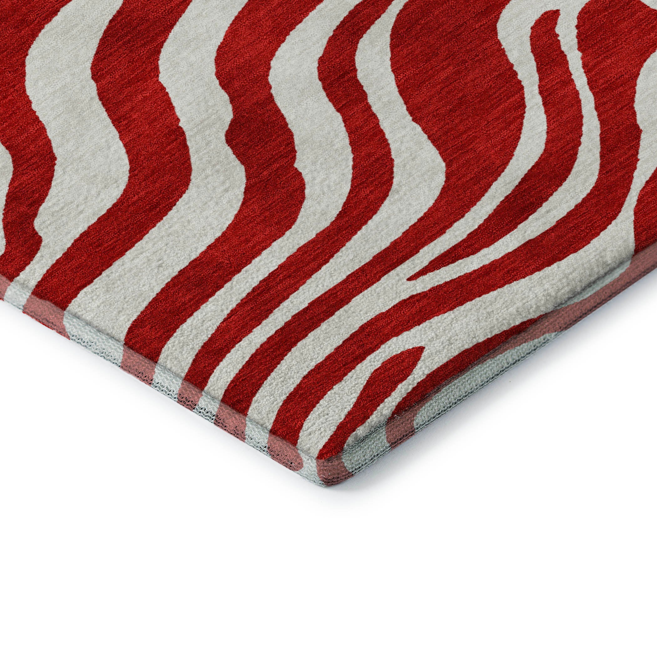Dubrovnik Machine Washable Transitional Red Rug 1'8" x 2'6" #shape_Rectangle