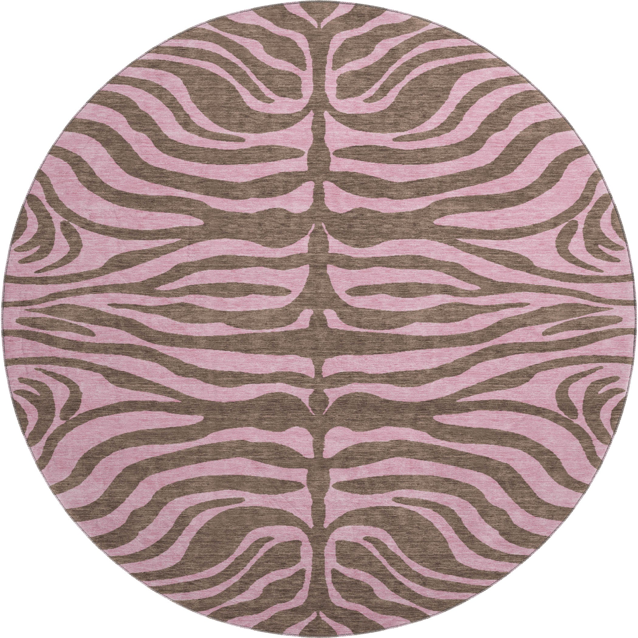 Reykjavik Machine Washable Transitional Brown Rug 8' x 8' #shape_Round