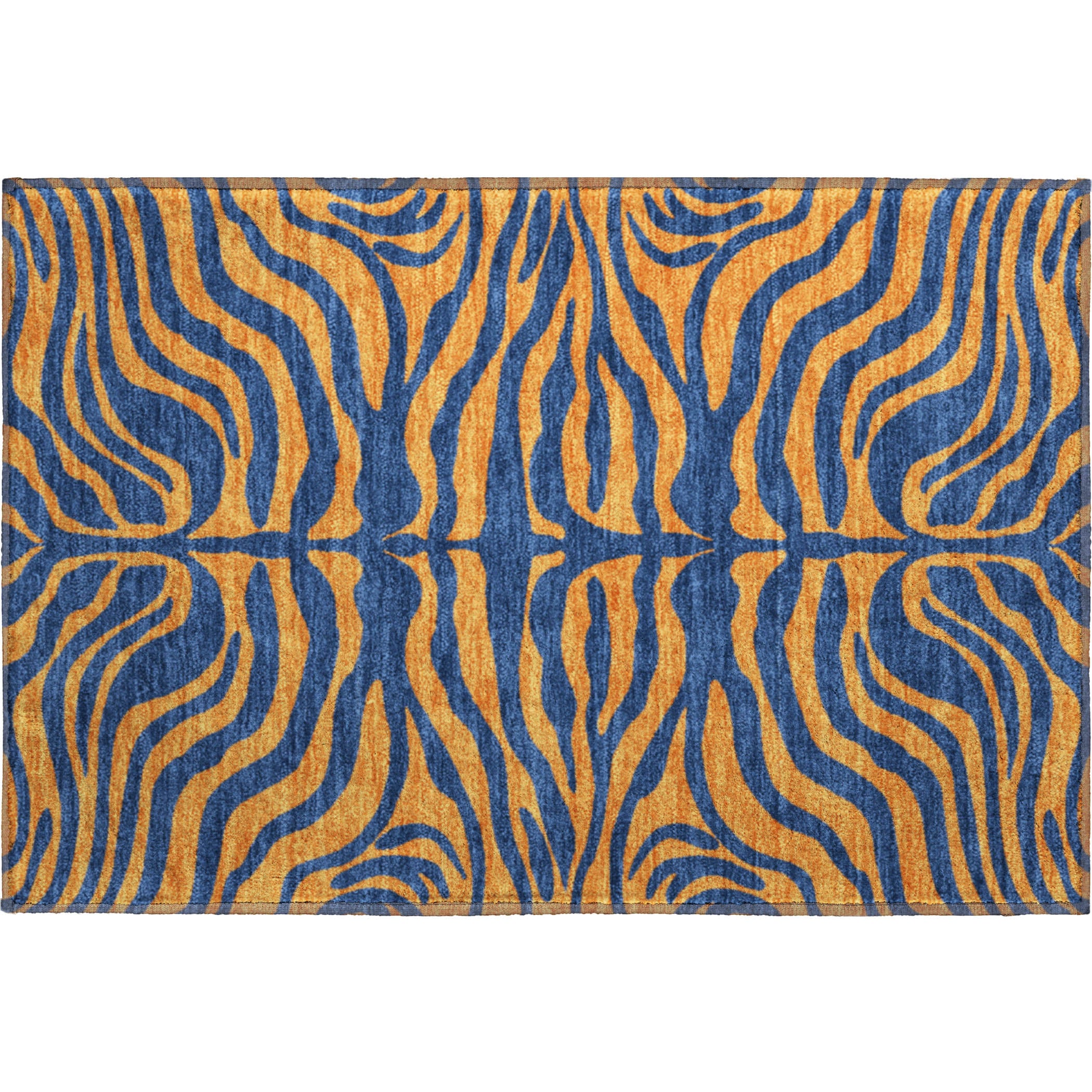 Reykjavik Machine Washable Transitional Navy Blue Rug 1'8" x 2'6" #shape_Rectangle