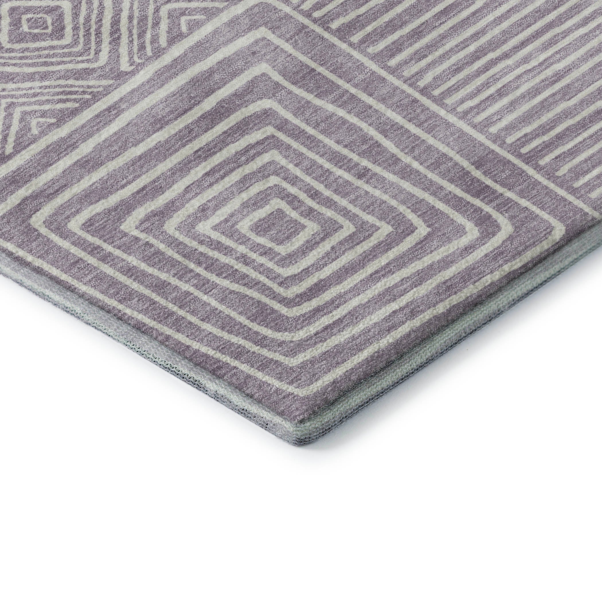 Santorini Machine Washable Transitional Lavender Purple Rug 1'8" x 2'6" #shape_Rectangle