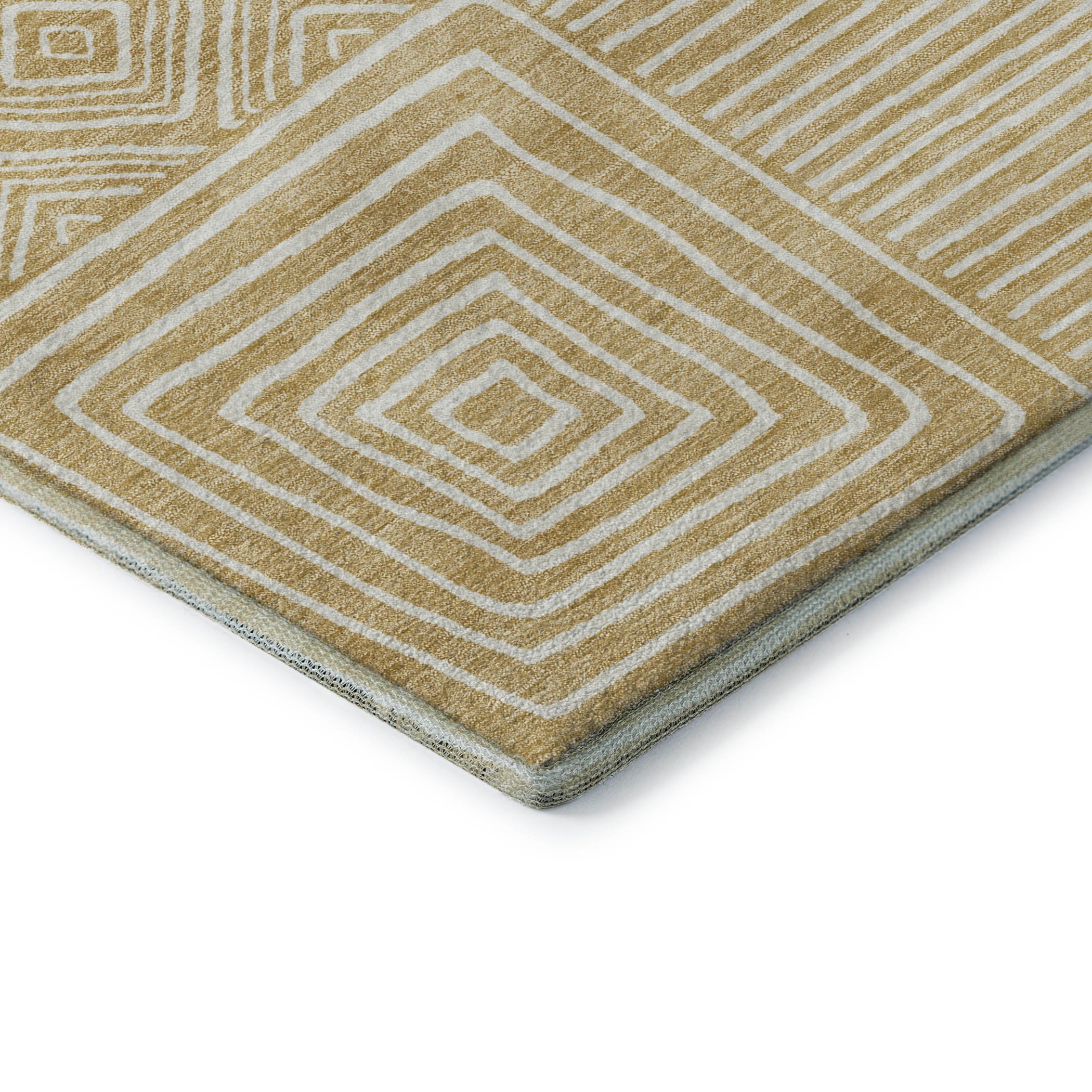 Santorini Machine Washable Transitional Wheat Gold Rug 1'8" x 2'6" #shape_Rectangle