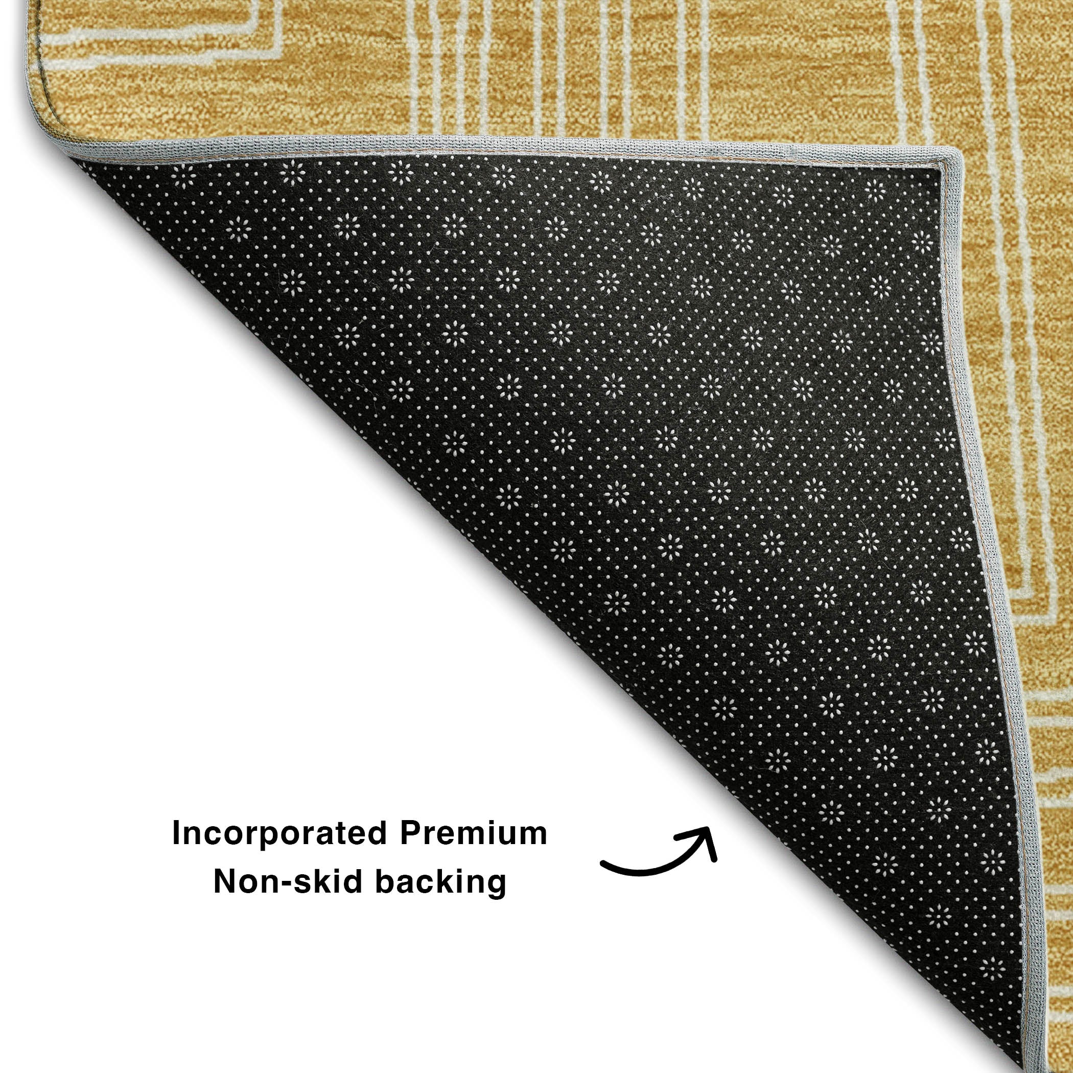 Vienna Machine Washable Transitional Gold Rug 1'8" x 2'6" #shape_Rectangle