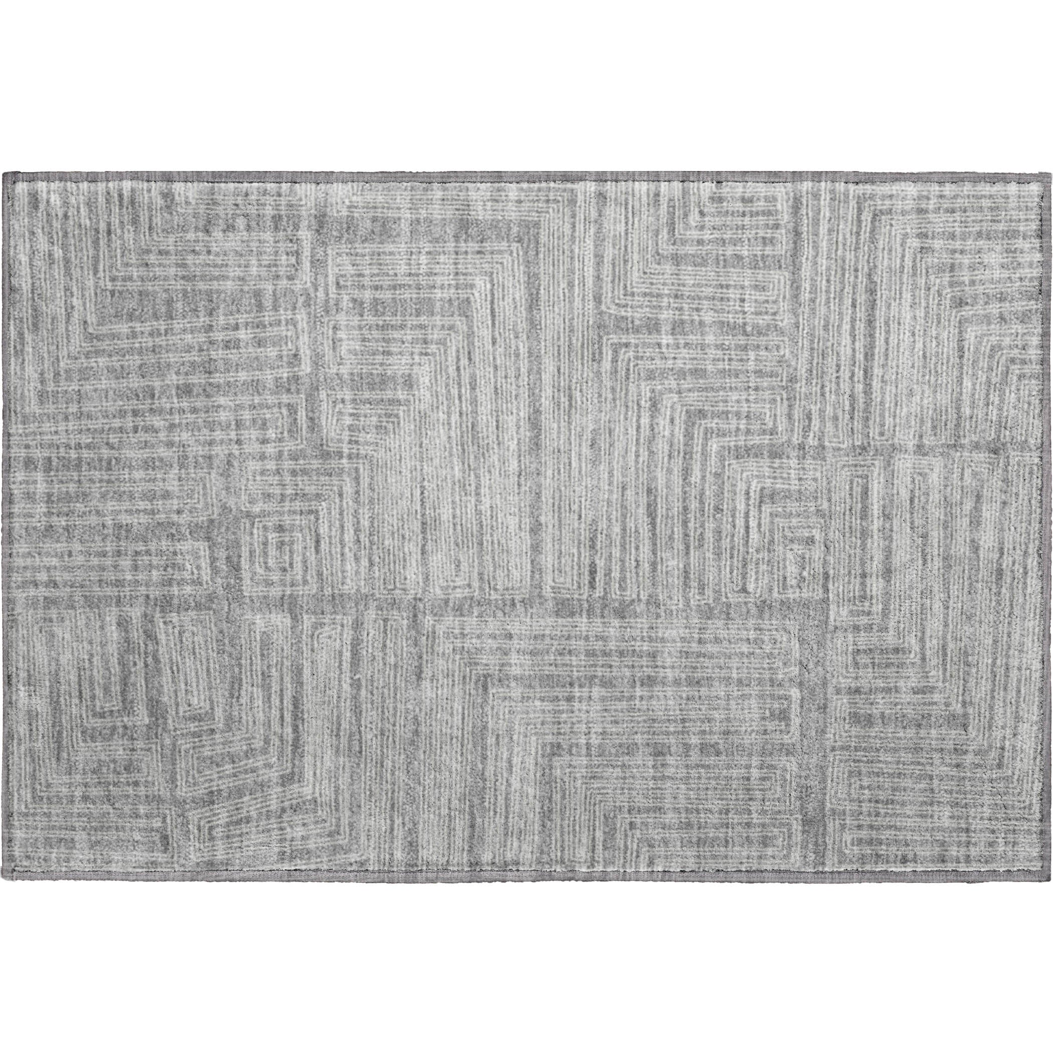 Vienna Machine Washable Transitional Gray Rug 1'8" x 2'6" #shape_Rectangle