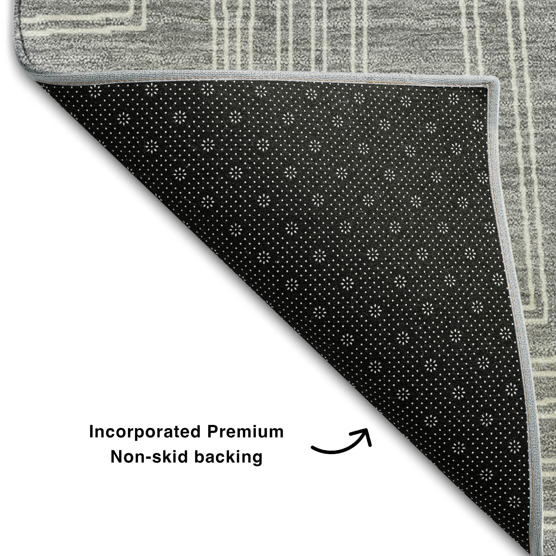 Vienna Machine Washable Transitional Gray Rug 1'8" x 2'6" #shape_Rectangle