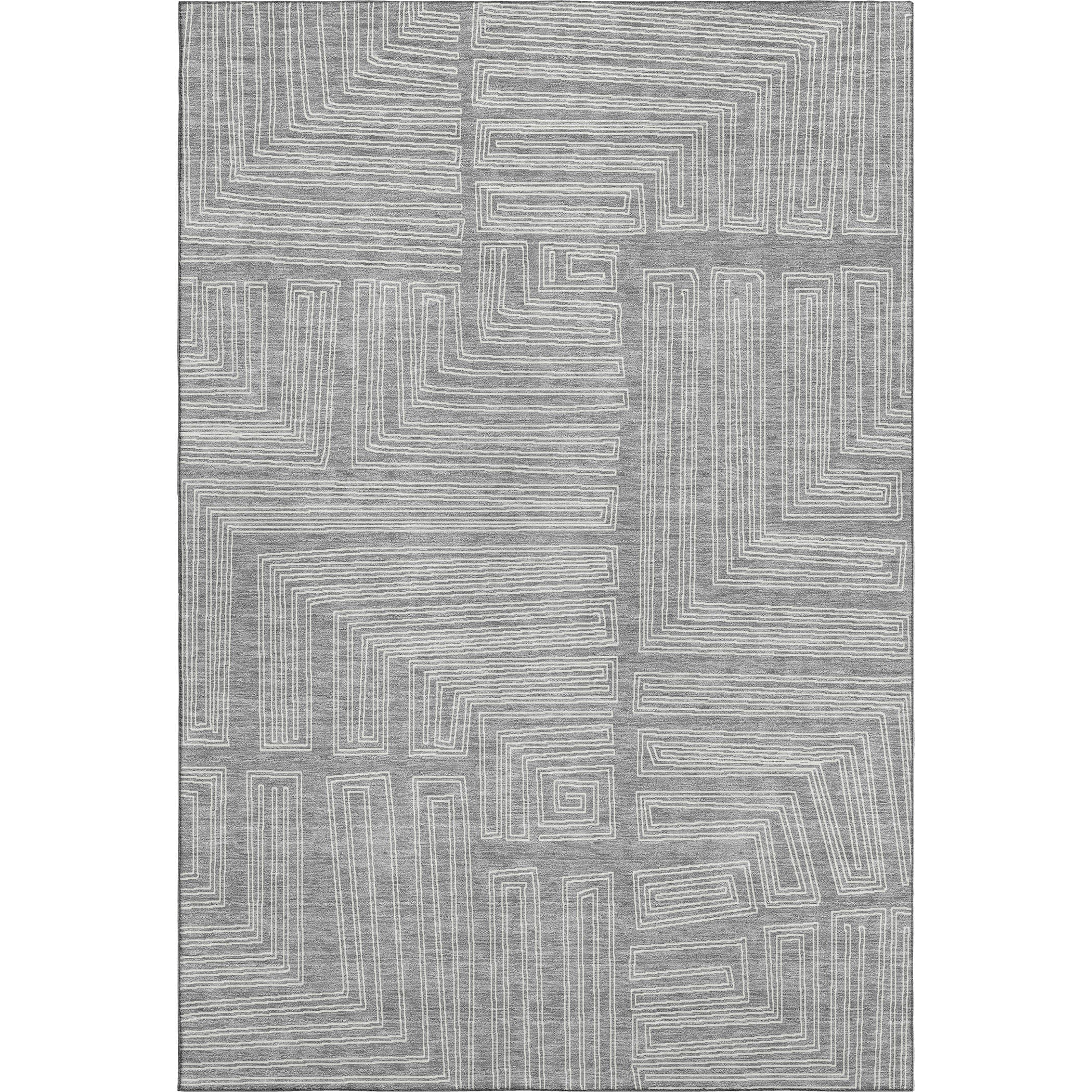 Vienna Machine Washable Transitional Gray Rug 2'6" x 3'10" #shape_Rectangle