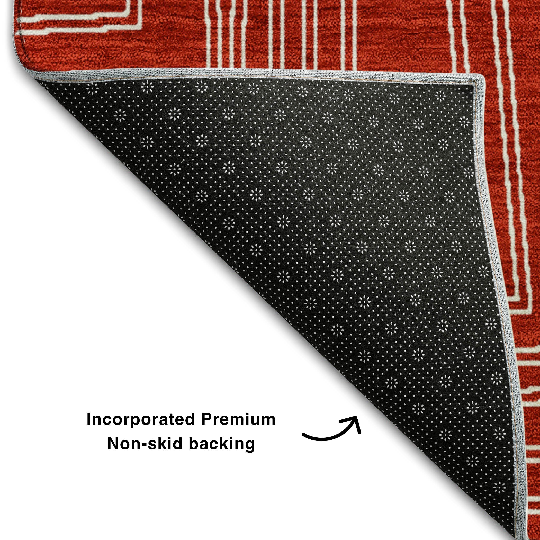 Vienna Machine Washable Transitional Red Rug 1'8" x 2'6" #shape_Rectangle