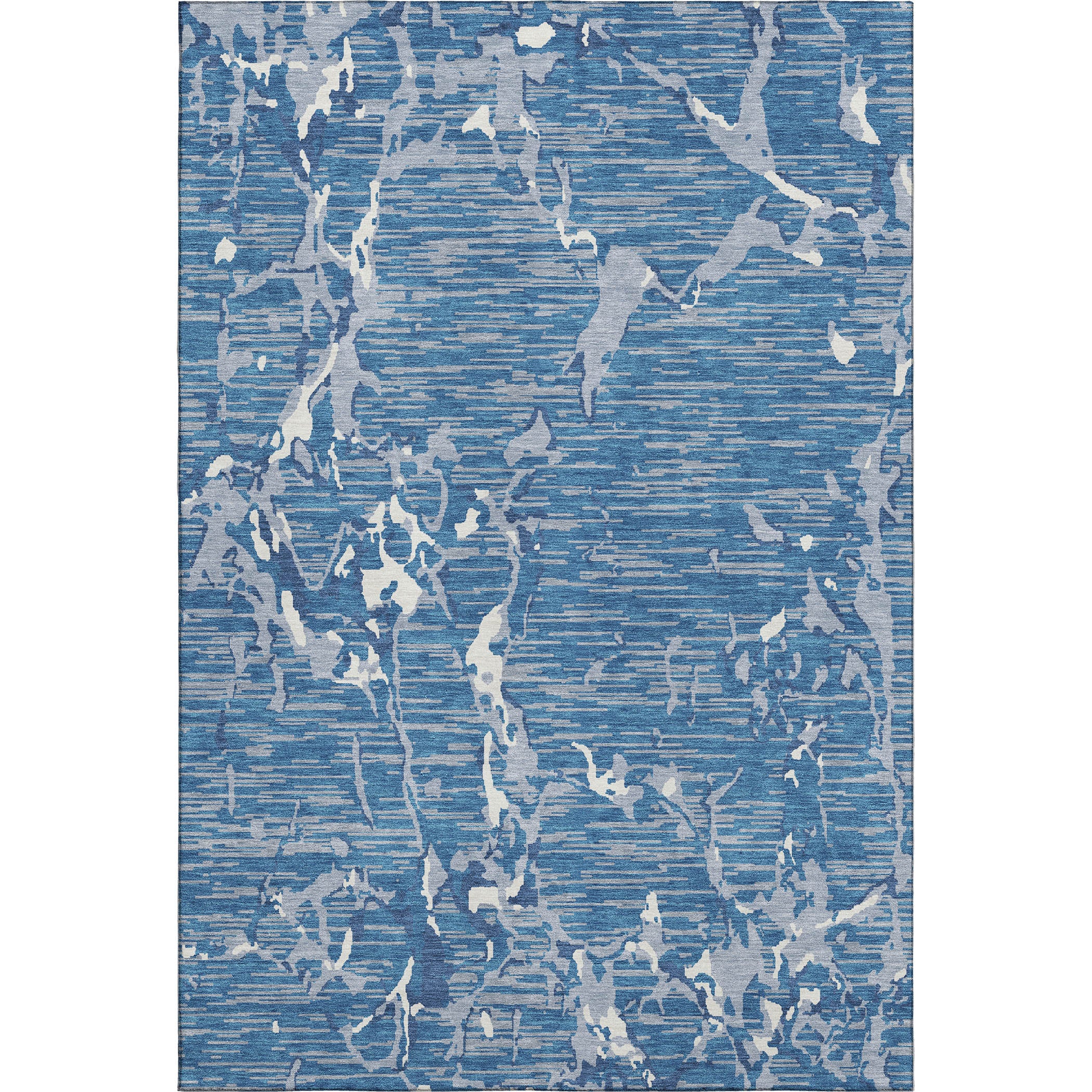 Baku Machine Washable Transitional Blue Rug 2'6" x 3'10" #shape_Rectangle