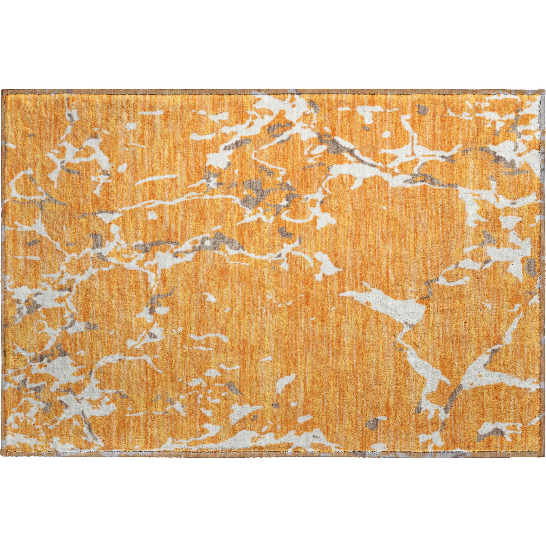 Baku Machine Washable Transitional Orange Rug 1'8" x 2'6" #shape_Rectangle