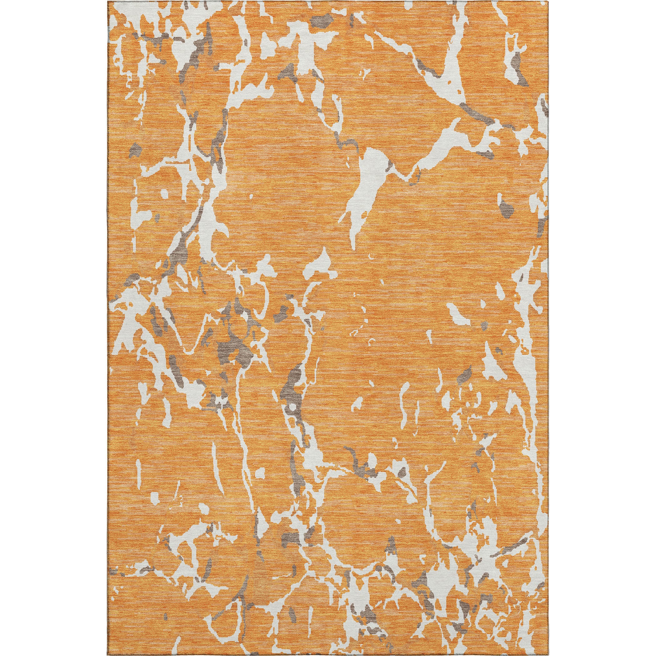 Baku Machine Washable Transitional Orange Rug 2'6" x 3'10" #shape_Rectangle