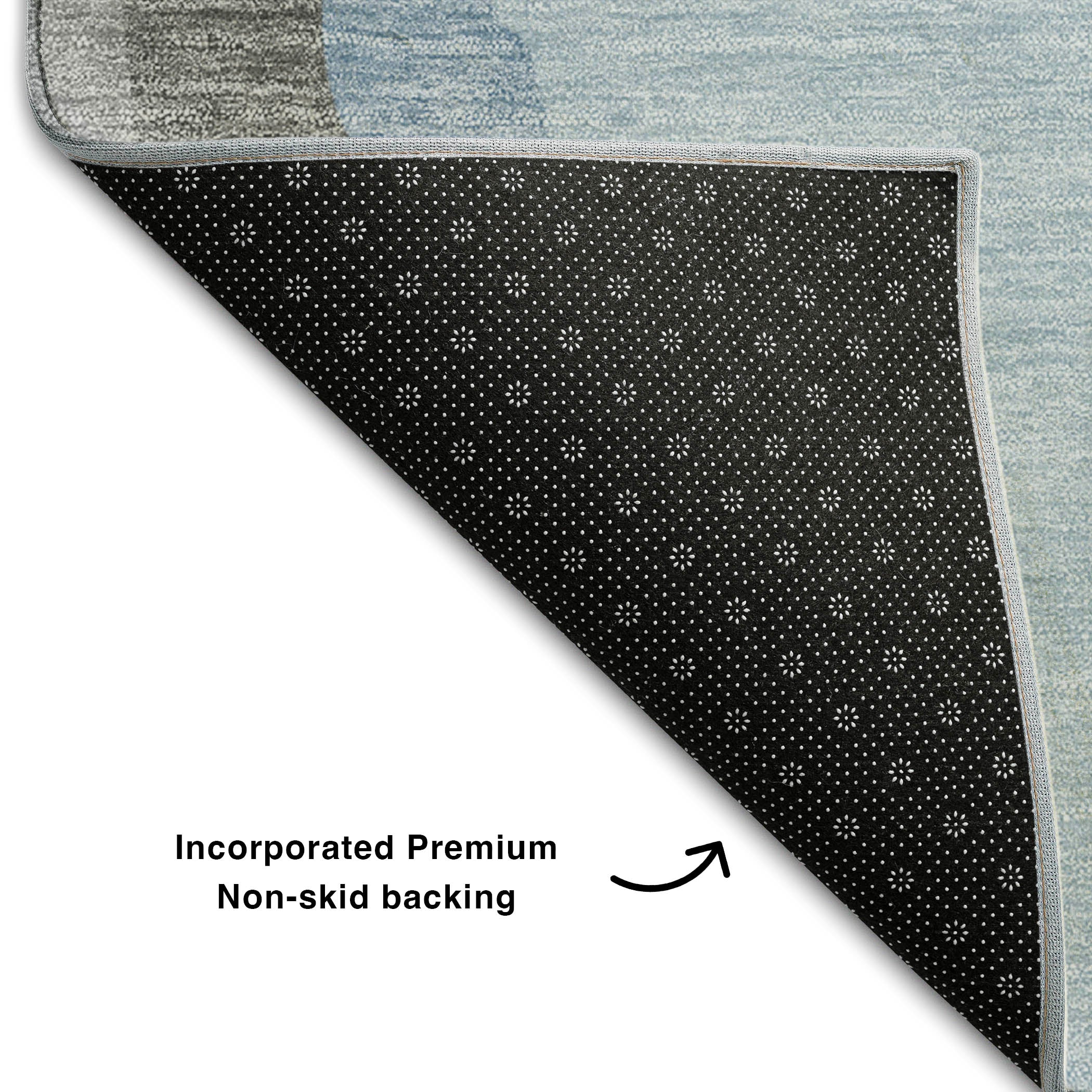 Baku Machine Washable Transitional Blue Rug 1'8" x 2'6" #shape_Rectangle