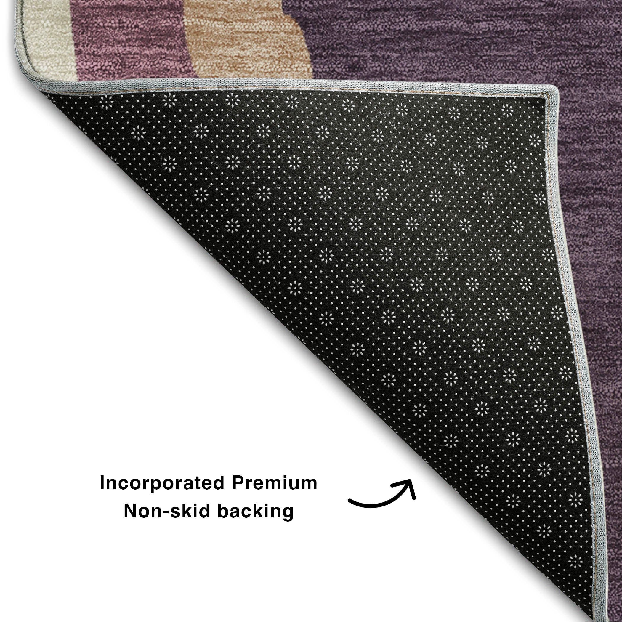 Baku Machine Washable Transitional Plum Purple Rug 1'8" x 2'6" #shape_Rectangle