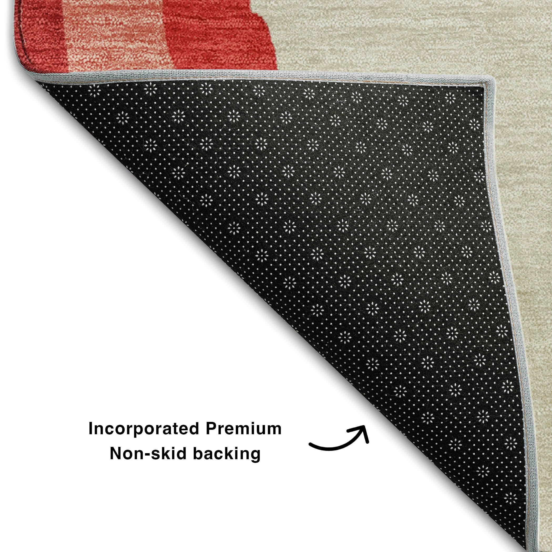 Baku Machine Washable Transitional Red Rug 1'8" x 2'6" #shape_Rectangle