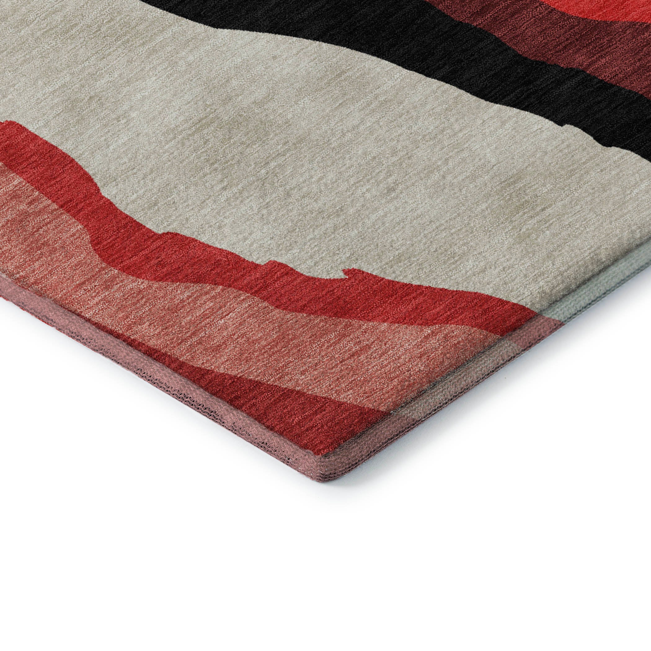 Baku Machine Washable Transitional Red Rug 1'8" x 2'6" #shape_Rectangle