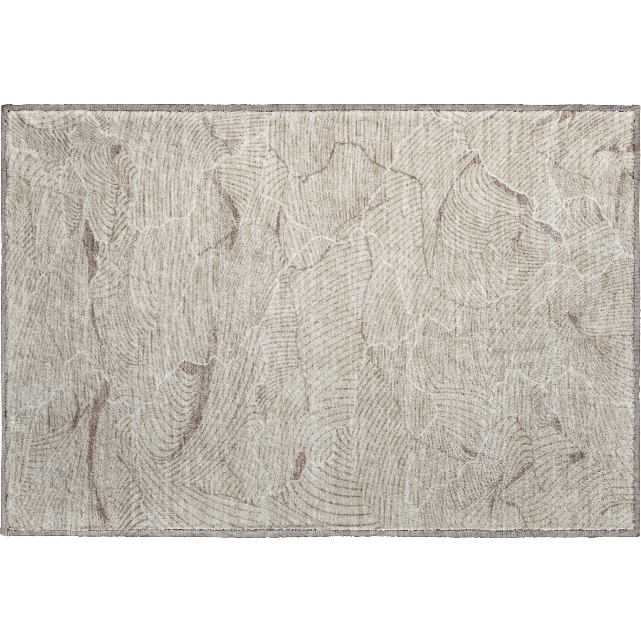 Seville Machine Washable Transitional Beige Brown Rug 1'8" x 2'6" #shape_Rectangle