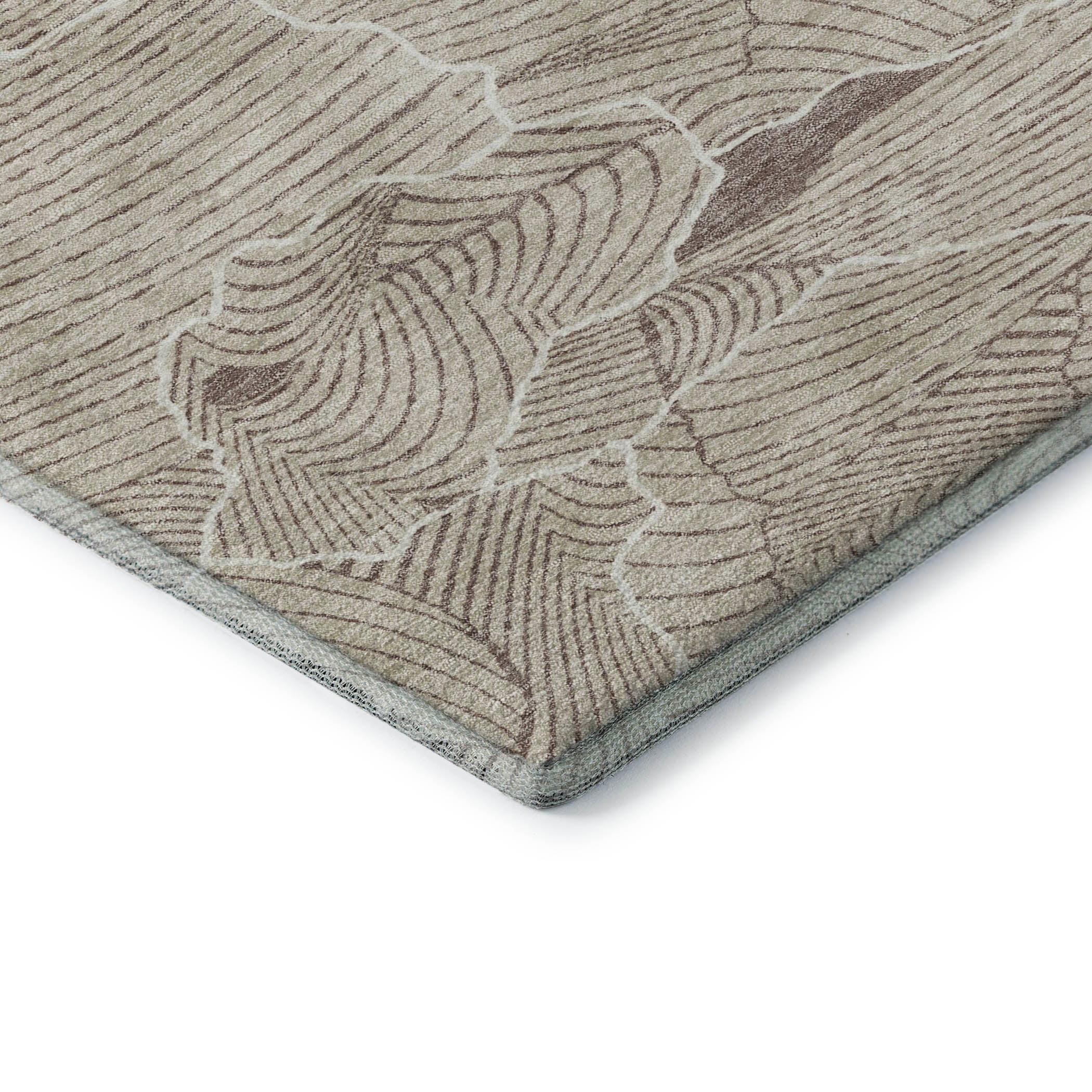 Seville Machine Washable Transitional Beige Brown Rug 1'8" x 2'6" #shape_Rectangle