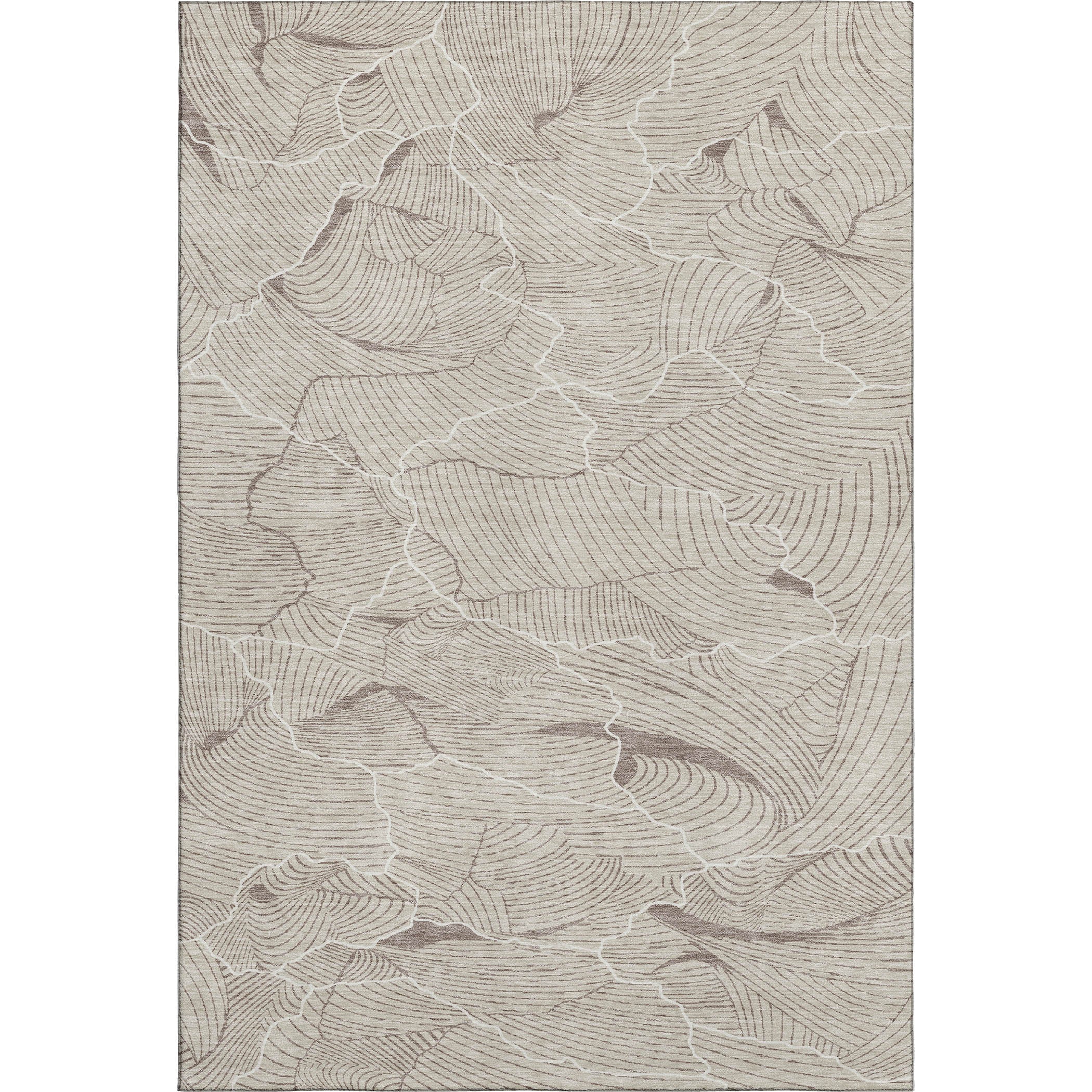 Seville Machine Washable Transitional Beige Brown Rug 2'6" x 3'10" #shape_Rectangle