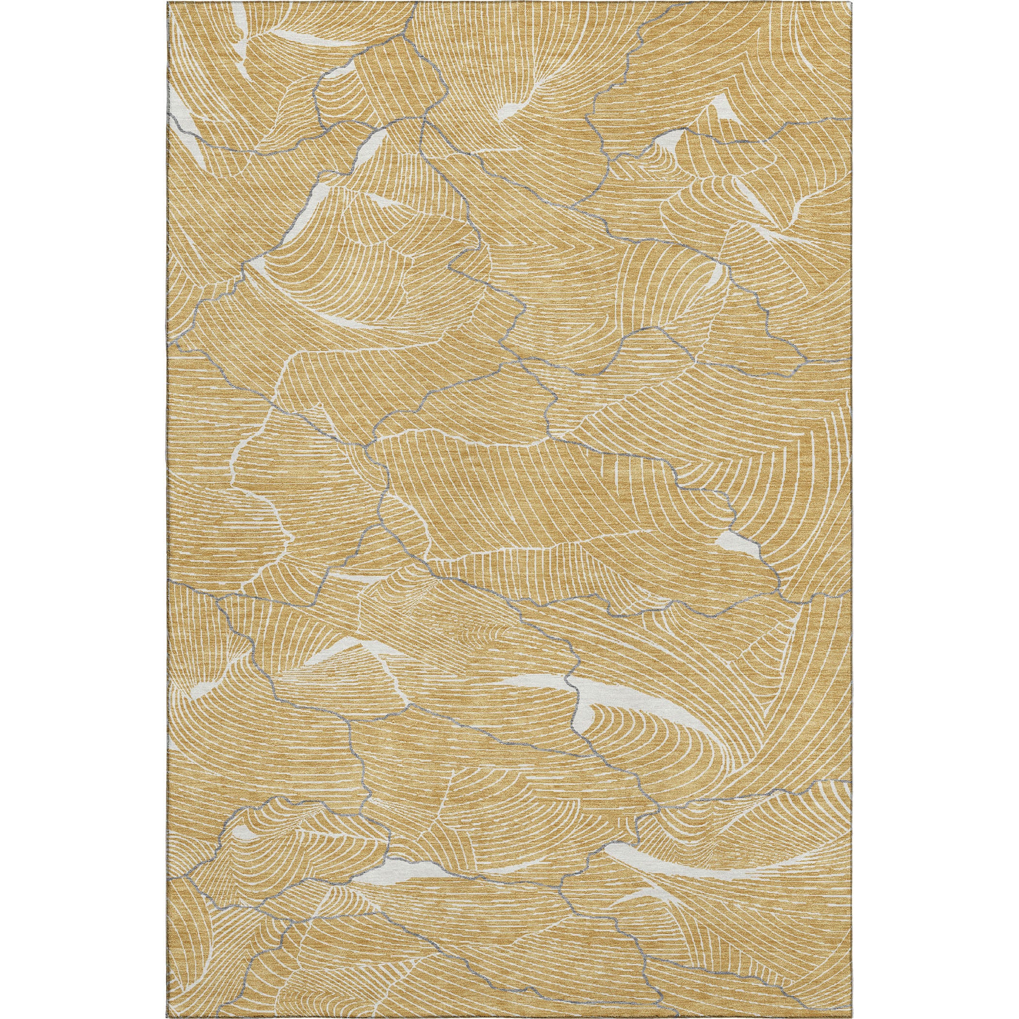 Seville Machine Washable Transitional Gold Rug 2'6" x 3'10" #shape_Rectangle