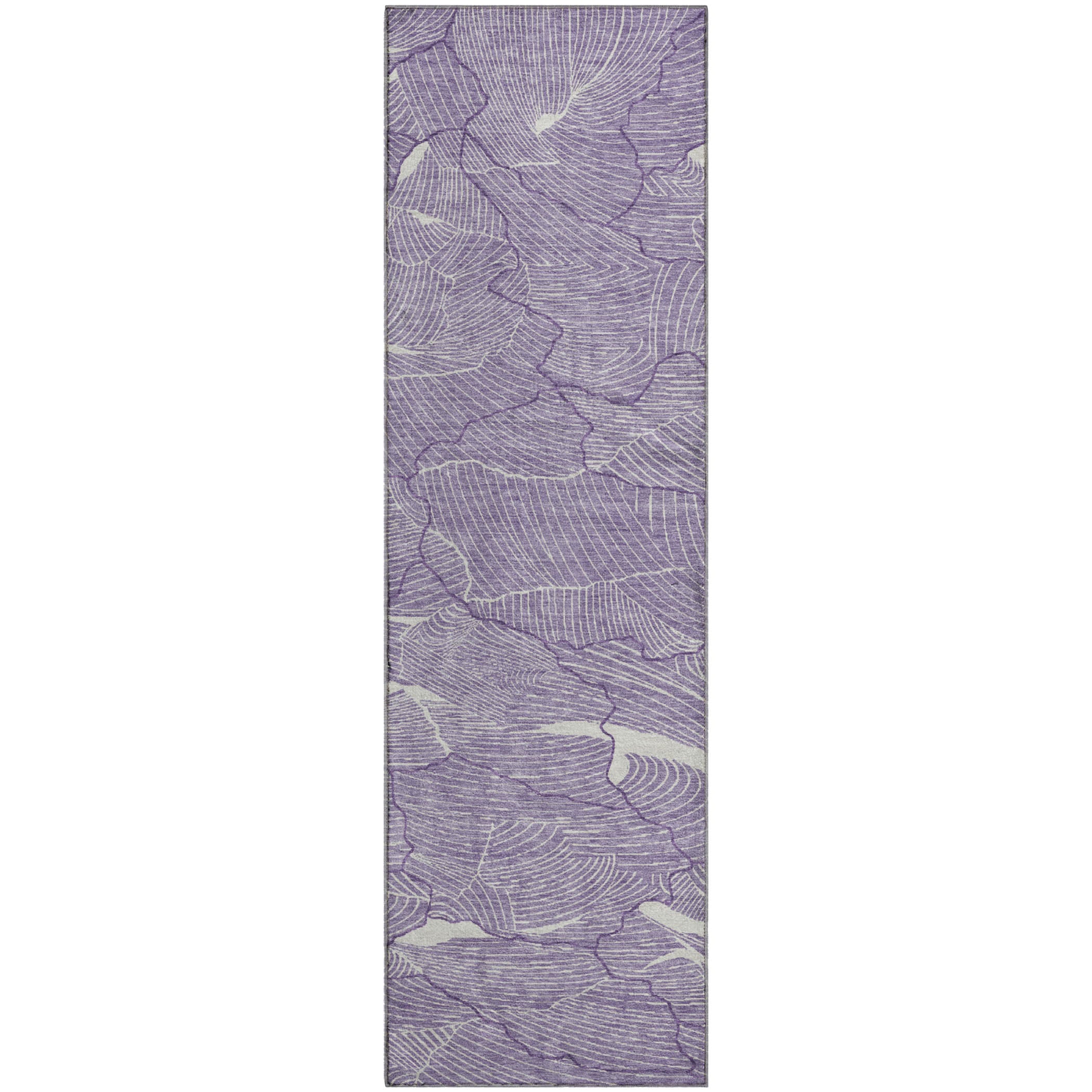 Seville Machine Washable Transitional Purple Rug 2'3" x 7'6" #shape_Runner