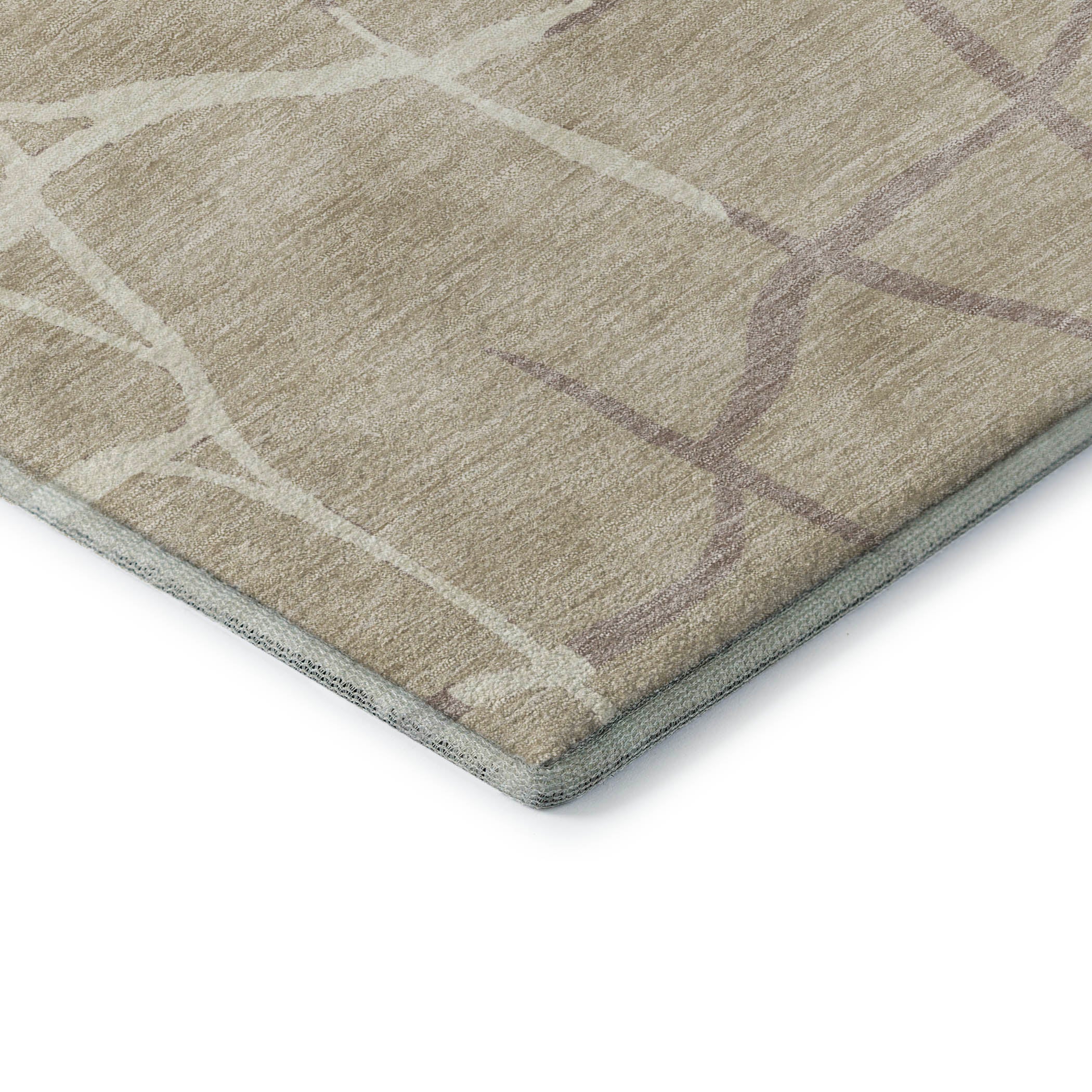 Dubrovnik Machine Washable Transitional Beige Brown Rug 1'8" x 2'6" #shape_Rectangle
