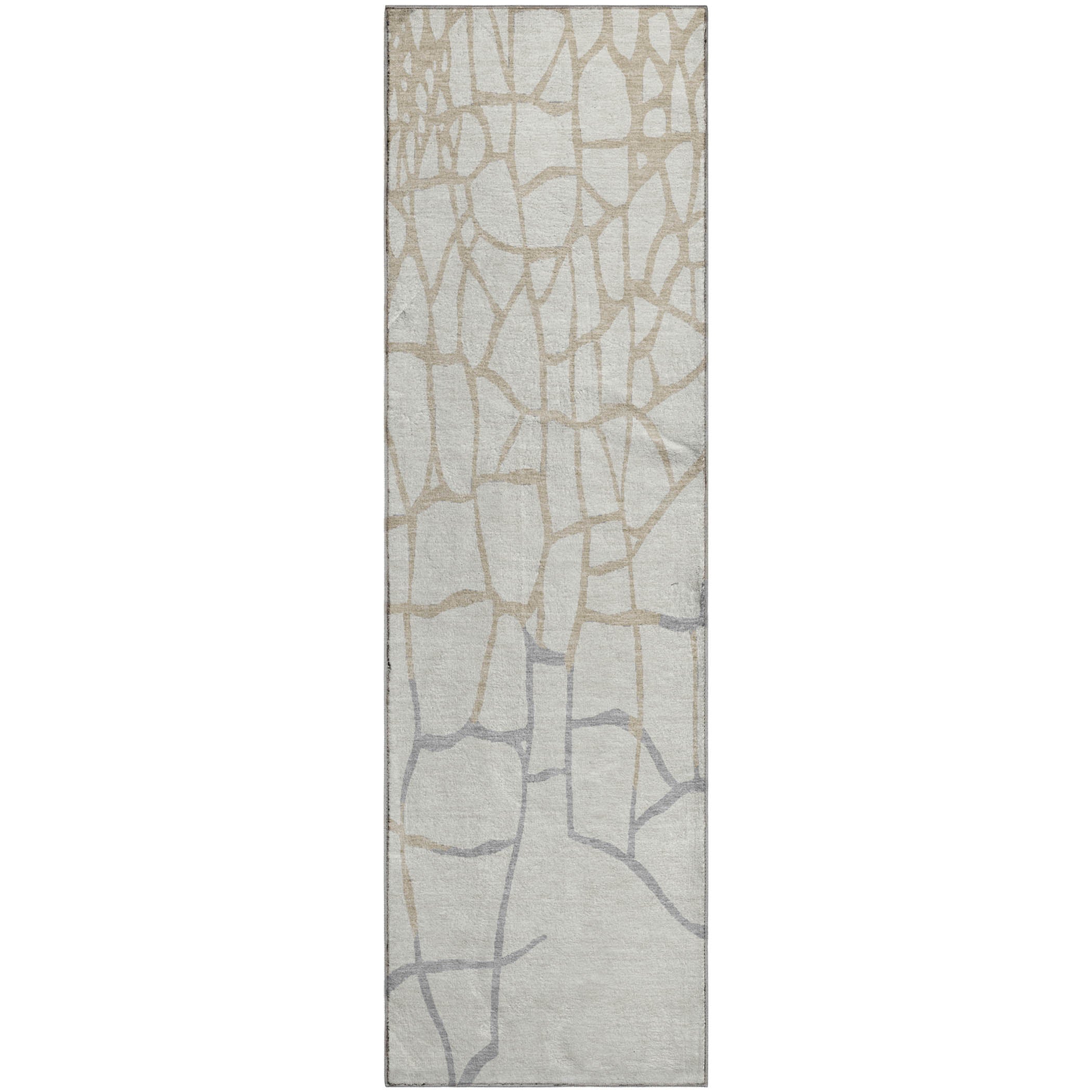 Dubrovnik Machine Washable Transitional Ivory Rug 2'3" x 7'6" #shape_Runner