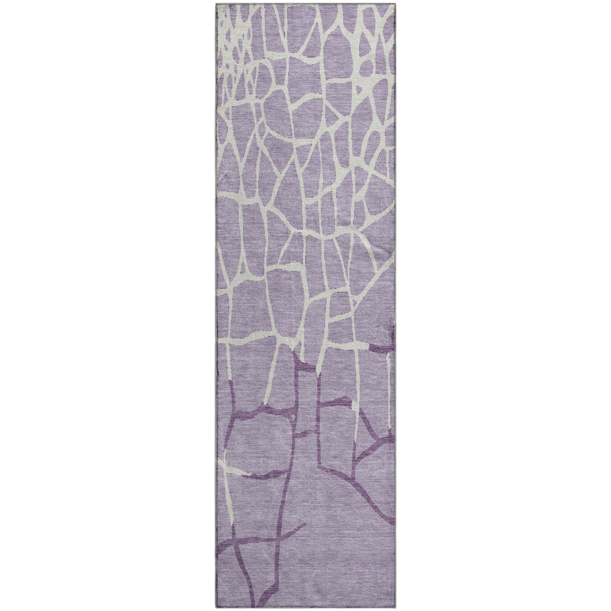 Dubrovnik Machine Washable Transitional Lavender Purple Rug 2'3" x 7'6" #shape_Runner