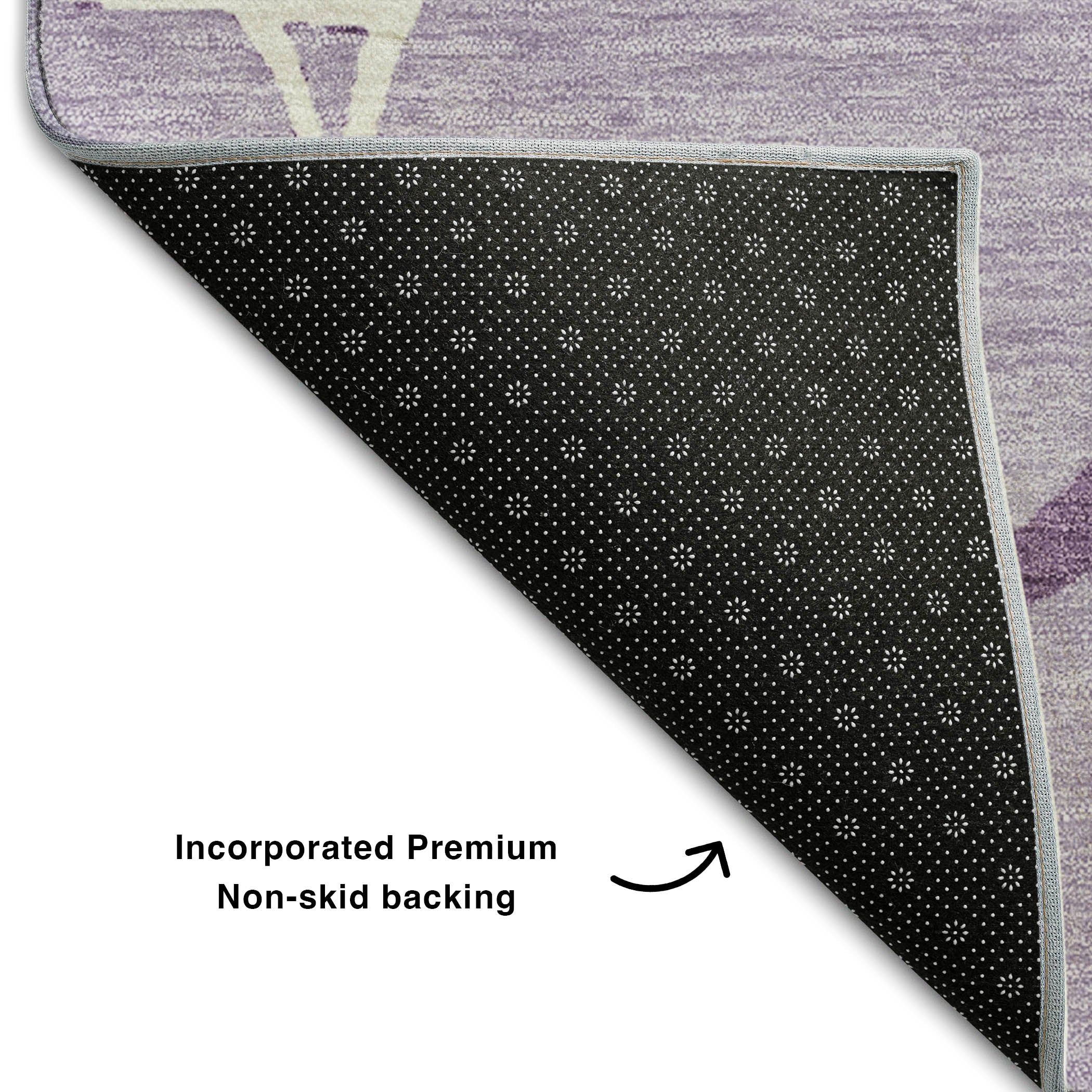 Dubrovnik Machine Washable Transitional Lavender Purple Rug 1'8" x 2'6" #shape_Rectangle