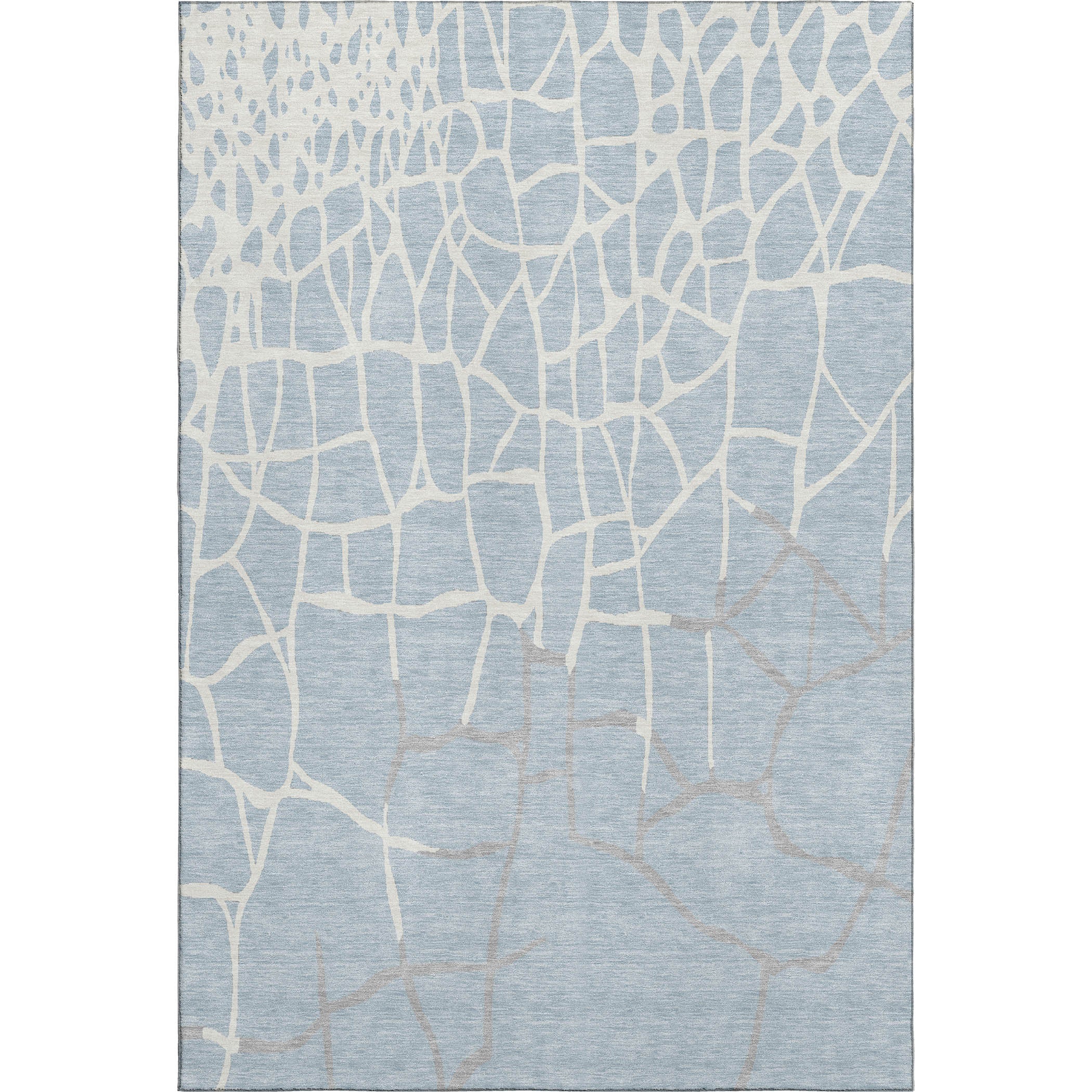 Dubrovnik Machine Washable Transitional Sky Blue Rug 2'6" x 3'10" #shape_Rectangle