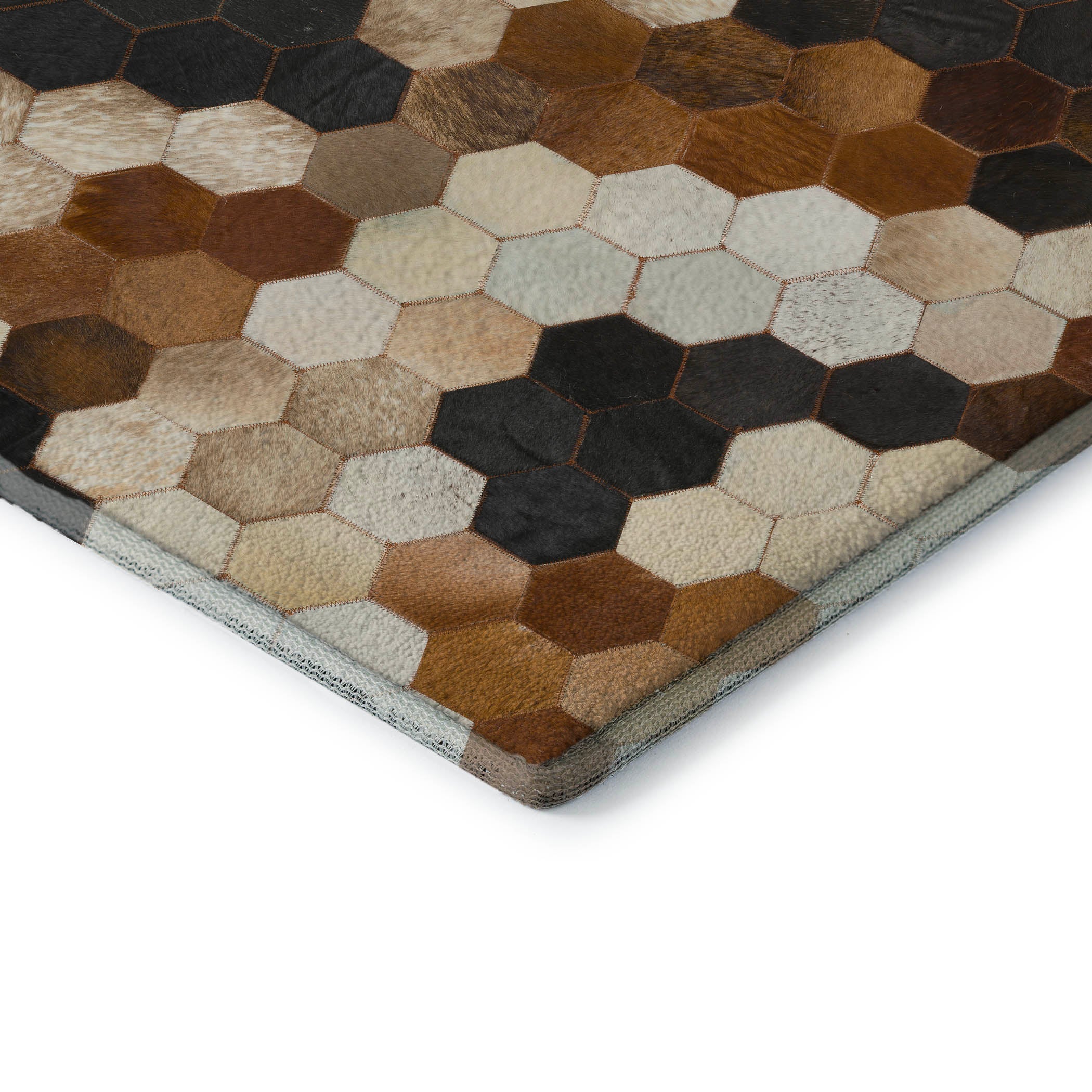 Lima Machine Washable Cowhide Multi Paprika Rug 1'8" x 2'6" #shape_Rectangle