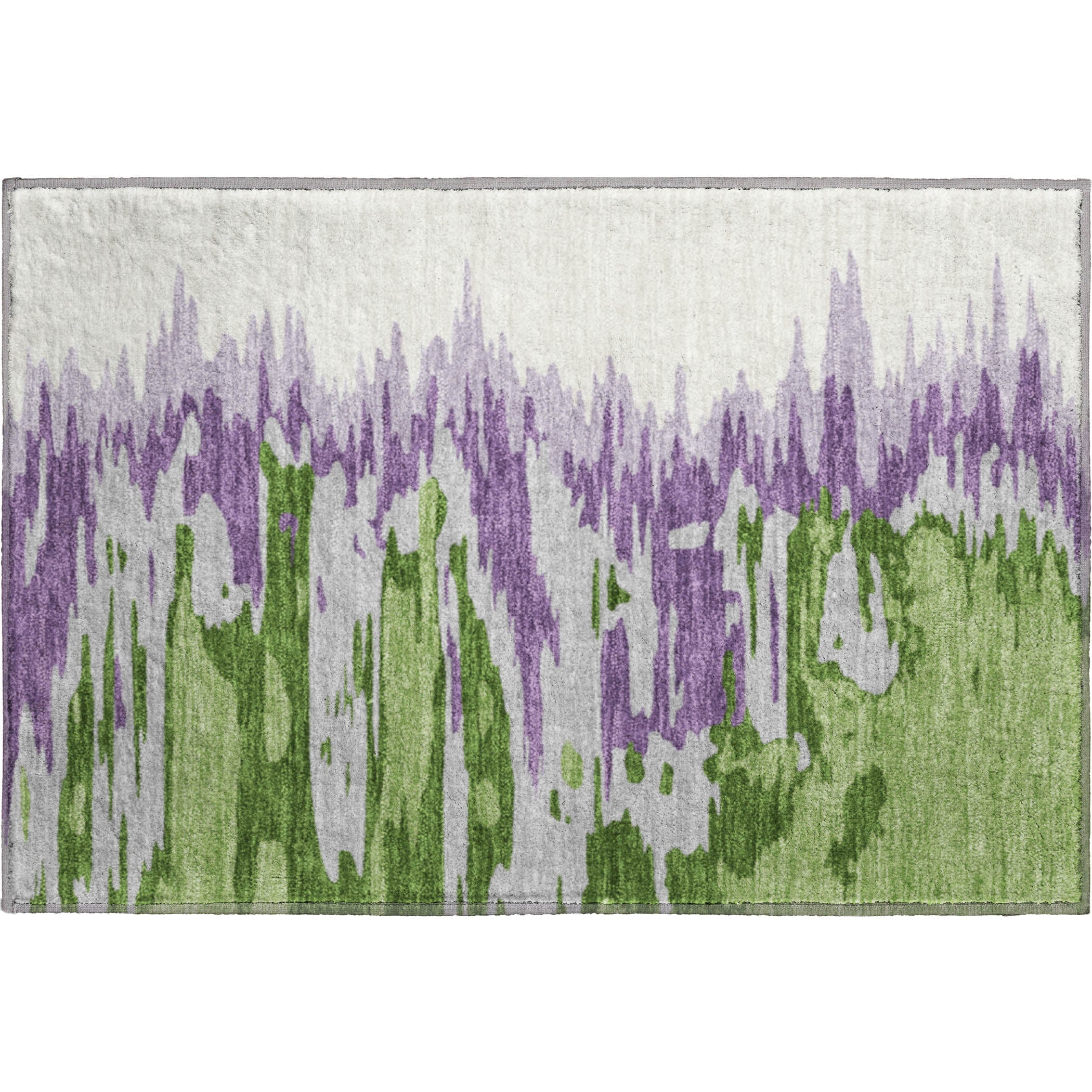 Dubrovnik Machine Washable Transitional Green Rug 1'8" x 2'6" #shape_Rectangle