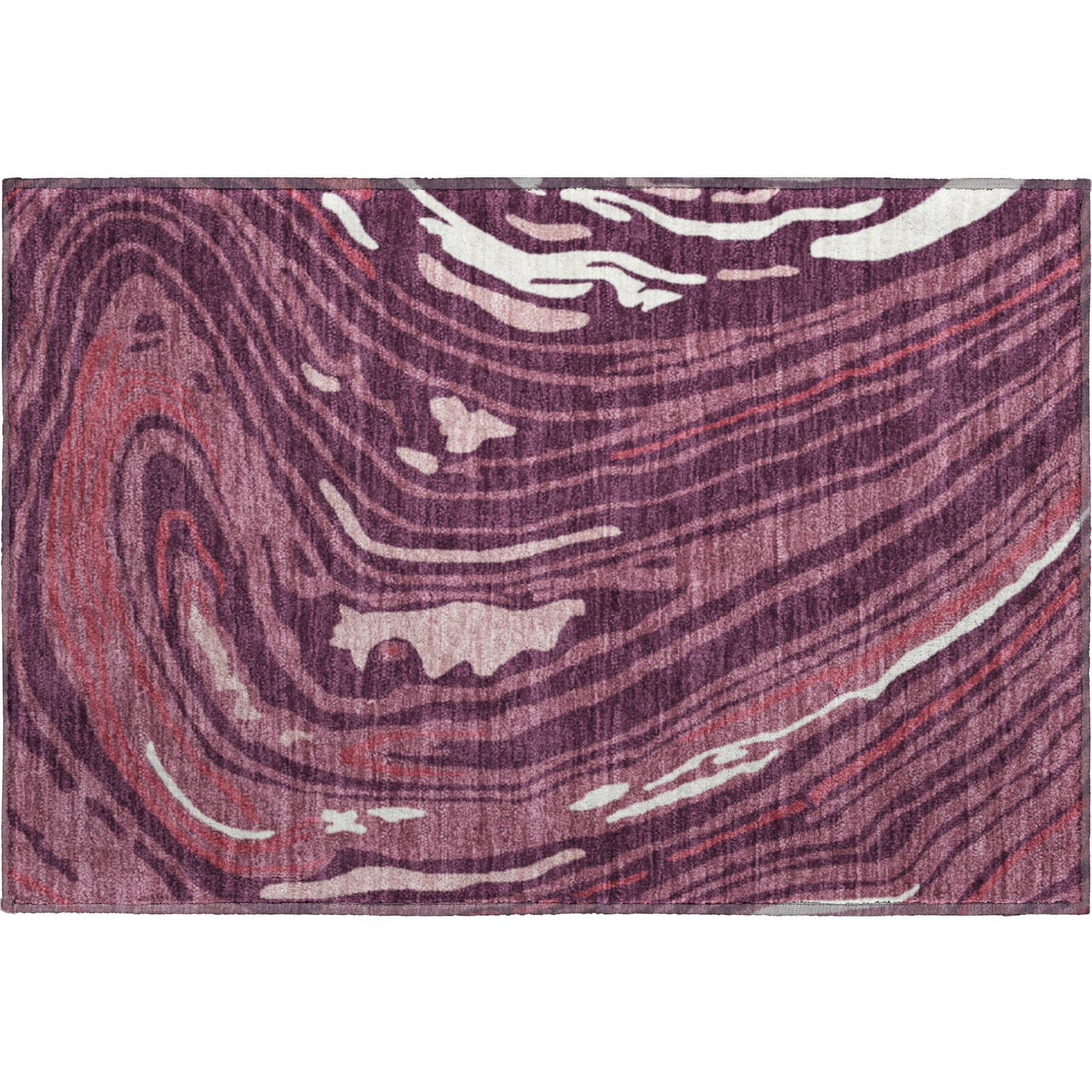 Vienna Machine Washable Transitional Garnet Red Rug 1'8" x 2'6" #shape_Rectangle