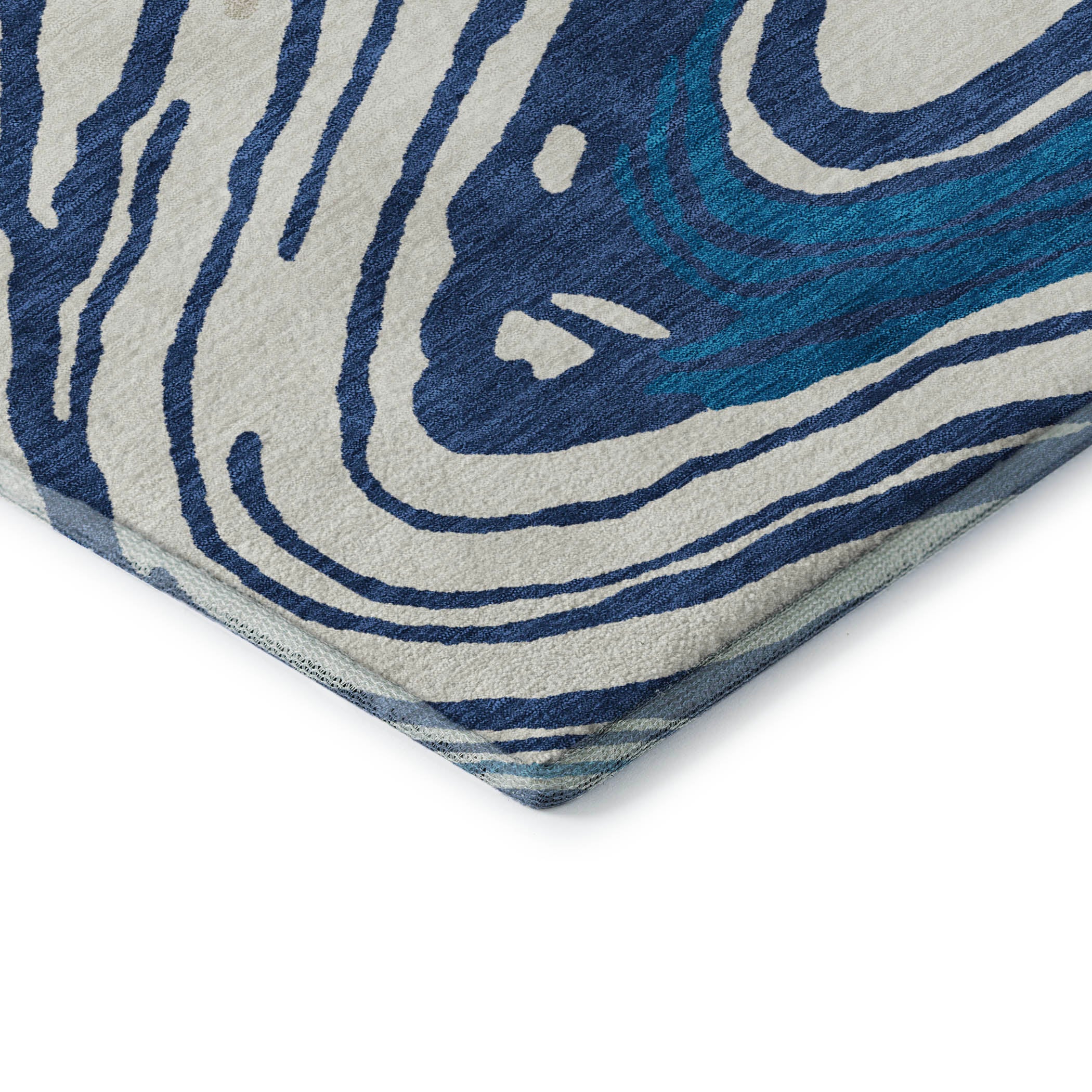 Vienna Machine Washable Transitional Navy Blue Rug 1'8" x 2'6" #shape_Rectangle