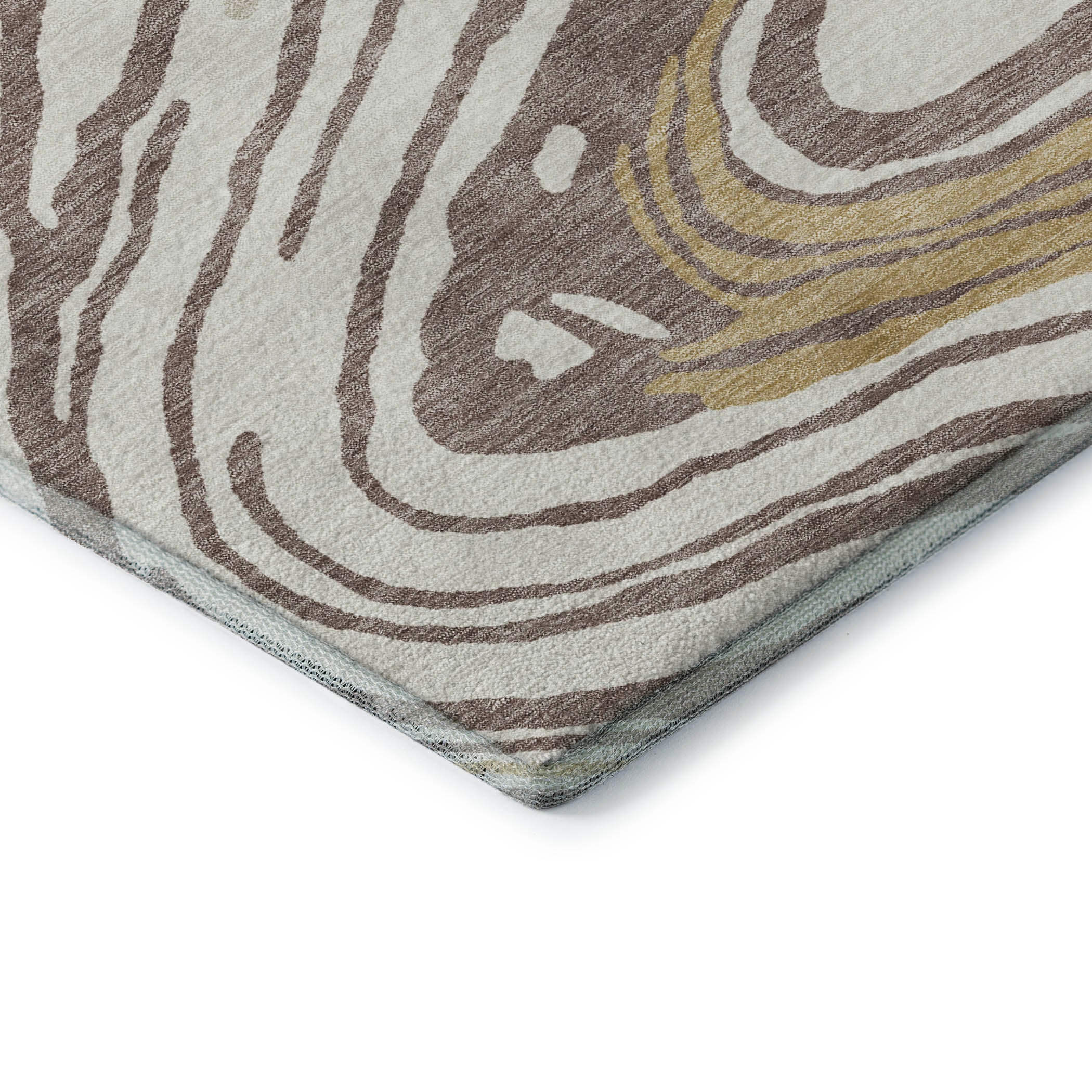 Vienna Machine Washable Transitional Taupe Brown Rug 1'8" x 2'6" #shape_Rectangle